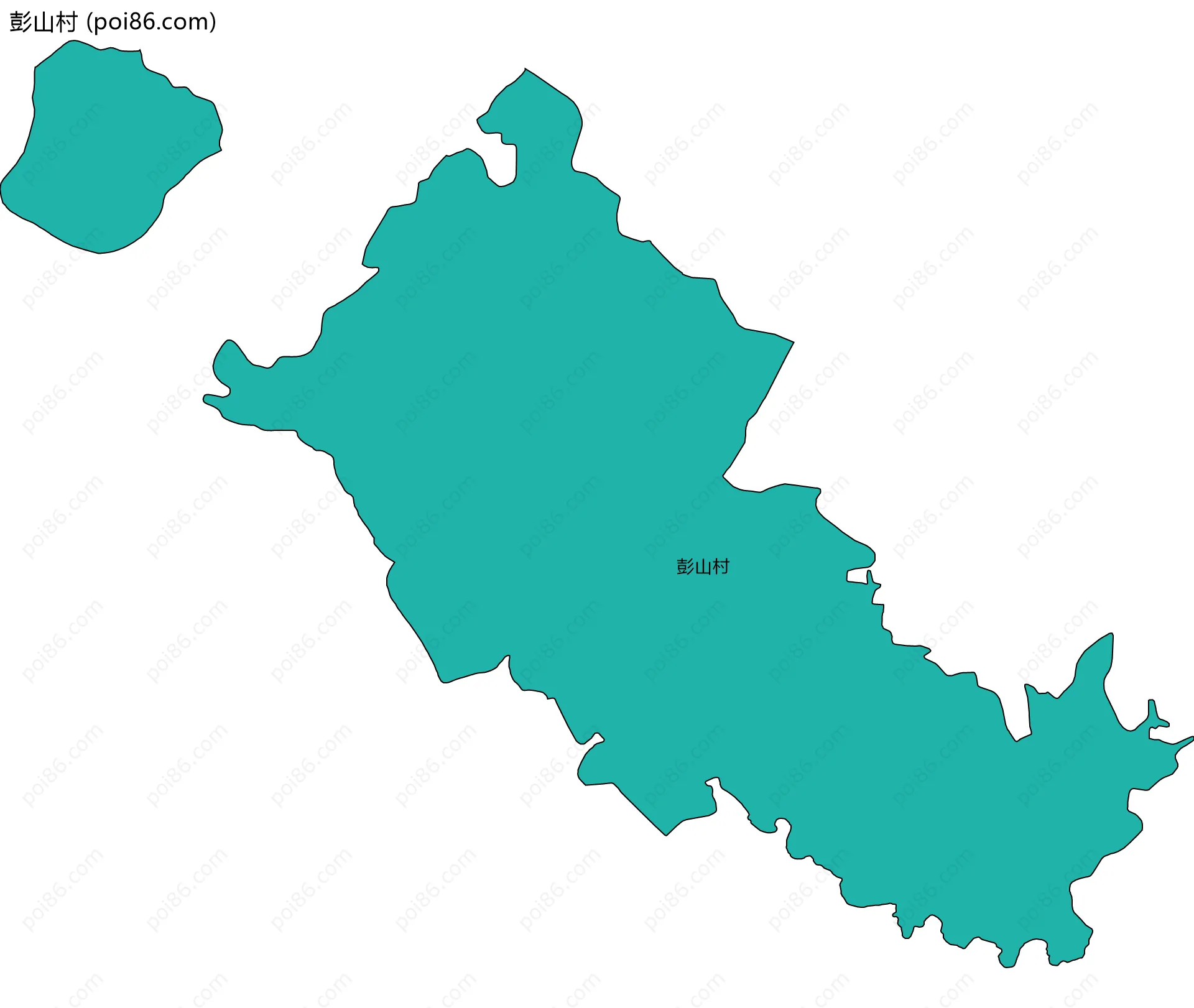 彭山村边界地图