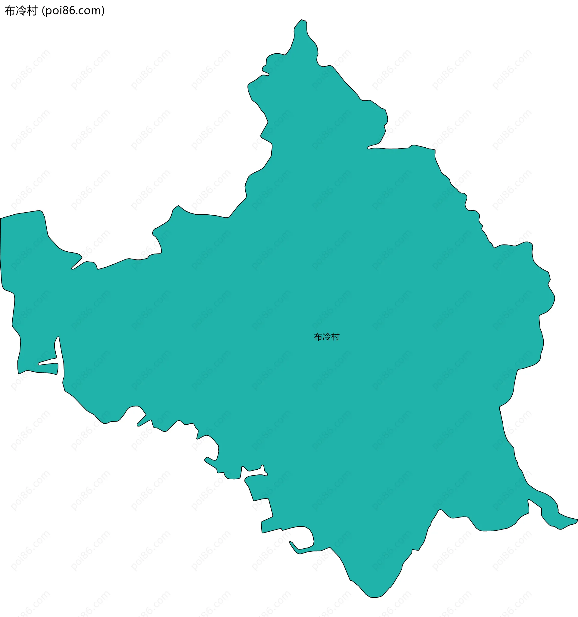 布冷村边界地图