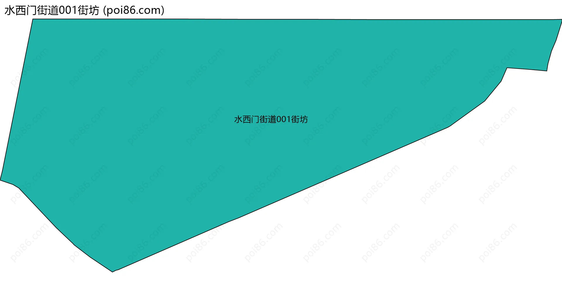 水西门街道001街坊边界地图