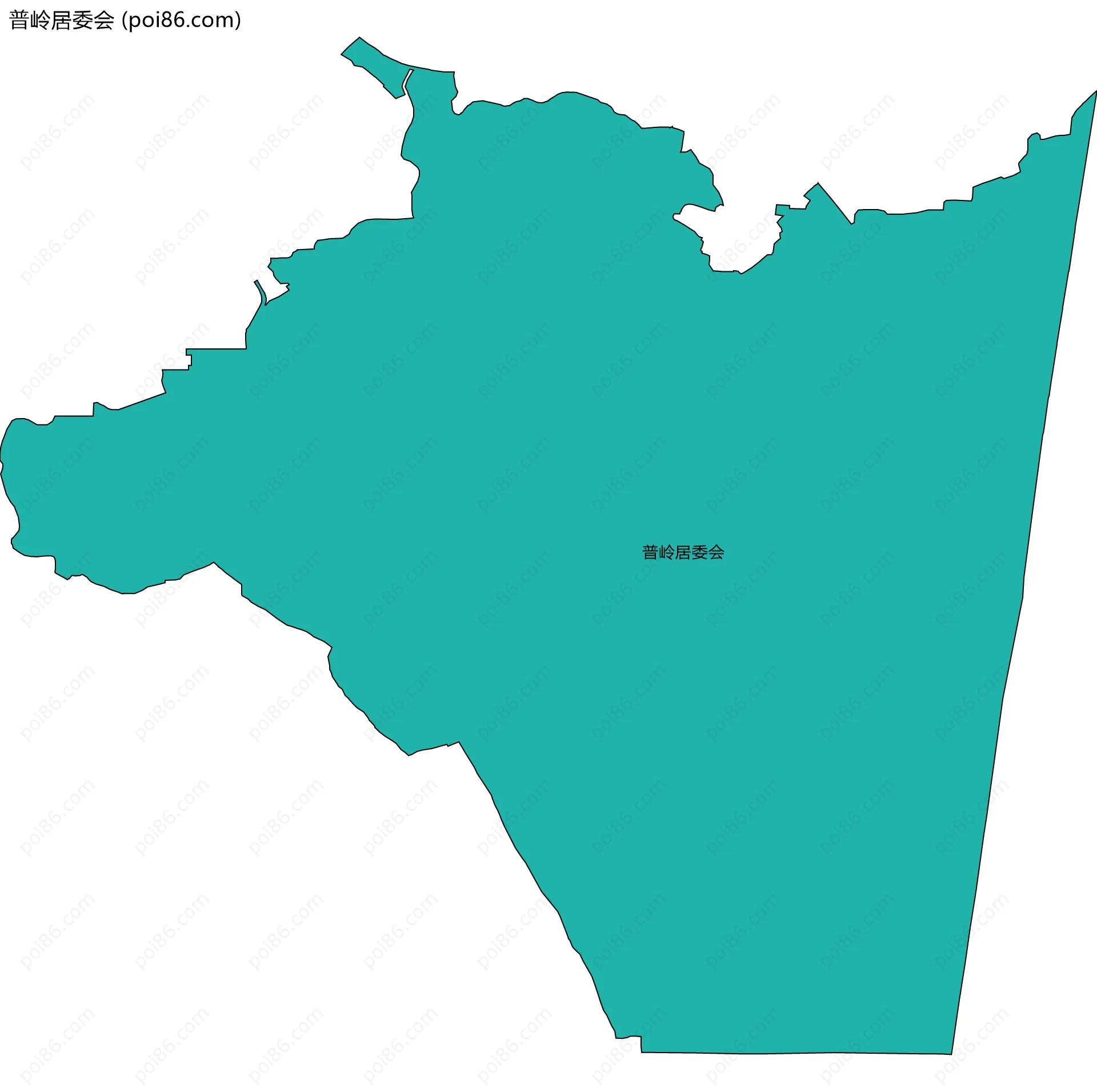 普岭居委会边界地图