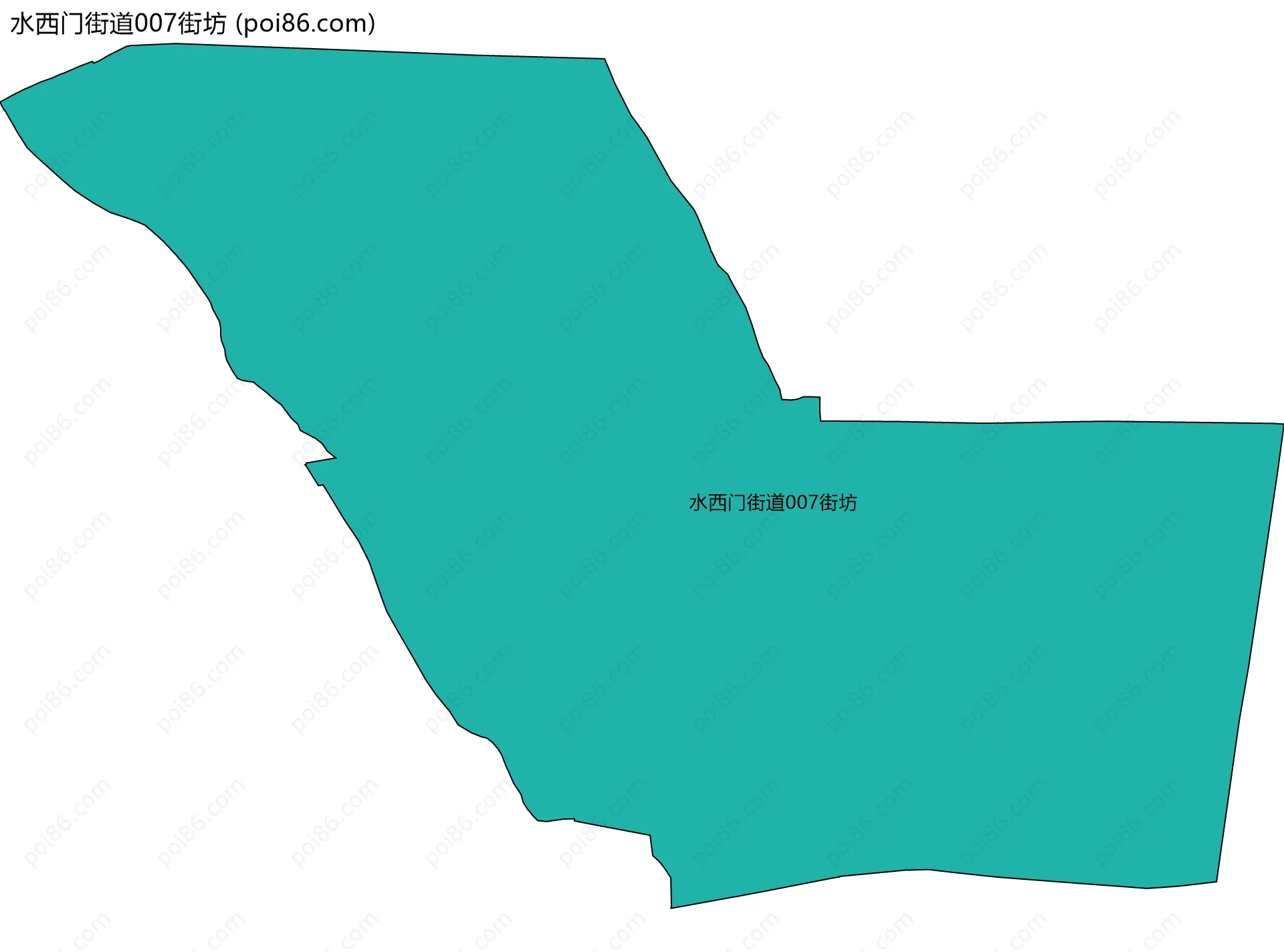 水西门街道007街坊边界地图