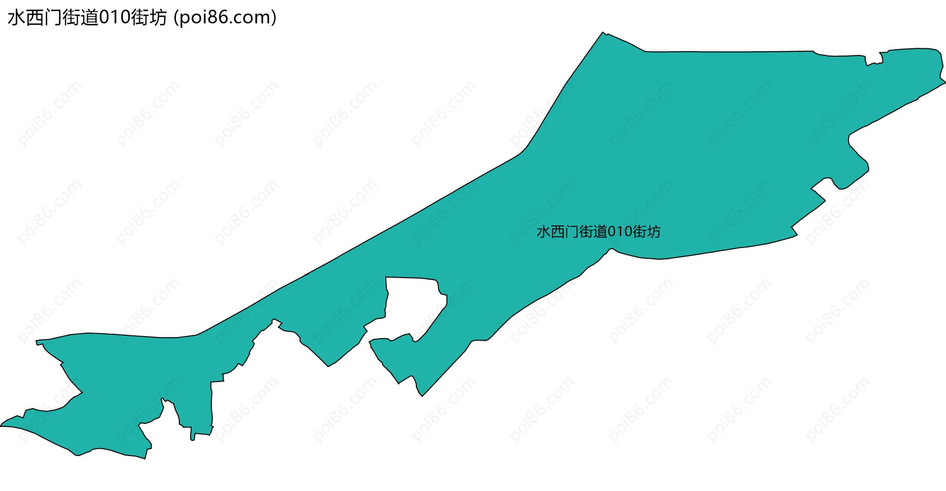 水西门街道010街坊边界地图