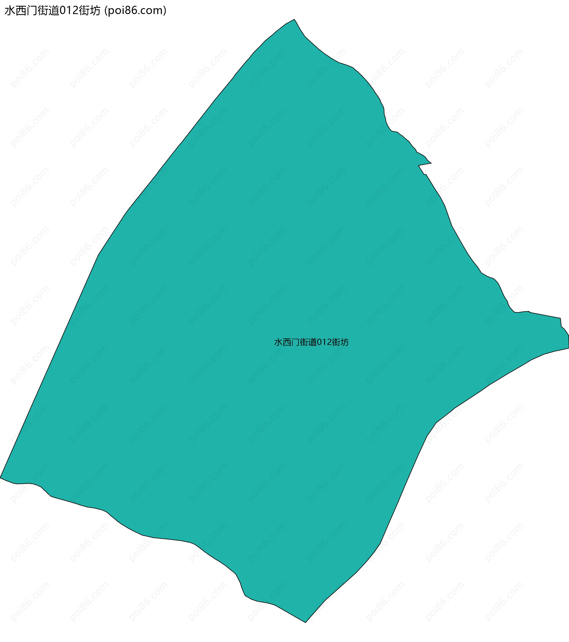 水西门街道012街坊边界地图