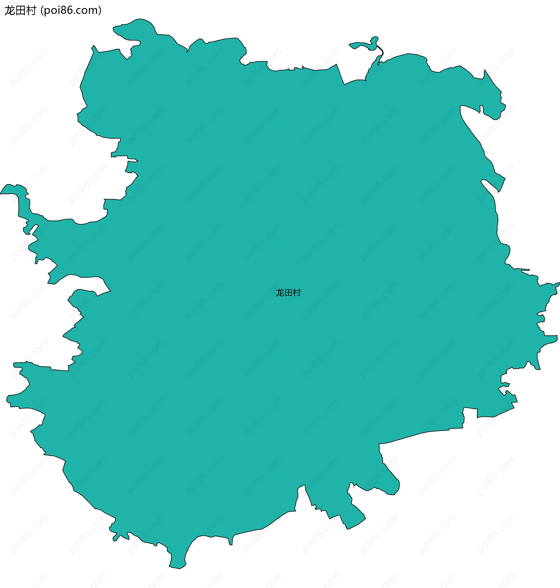 龙田村边界地图