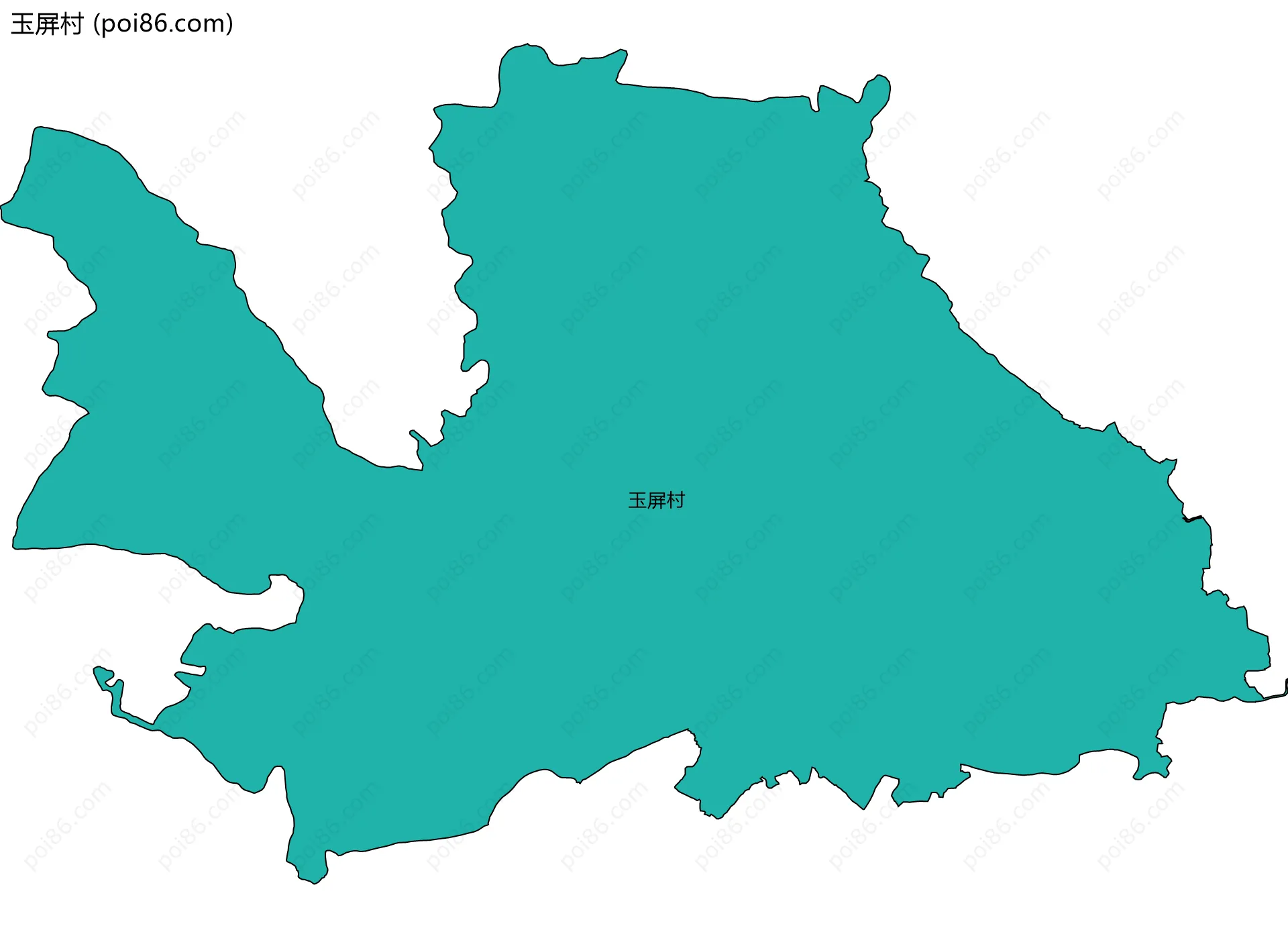 玉屏村边界地图