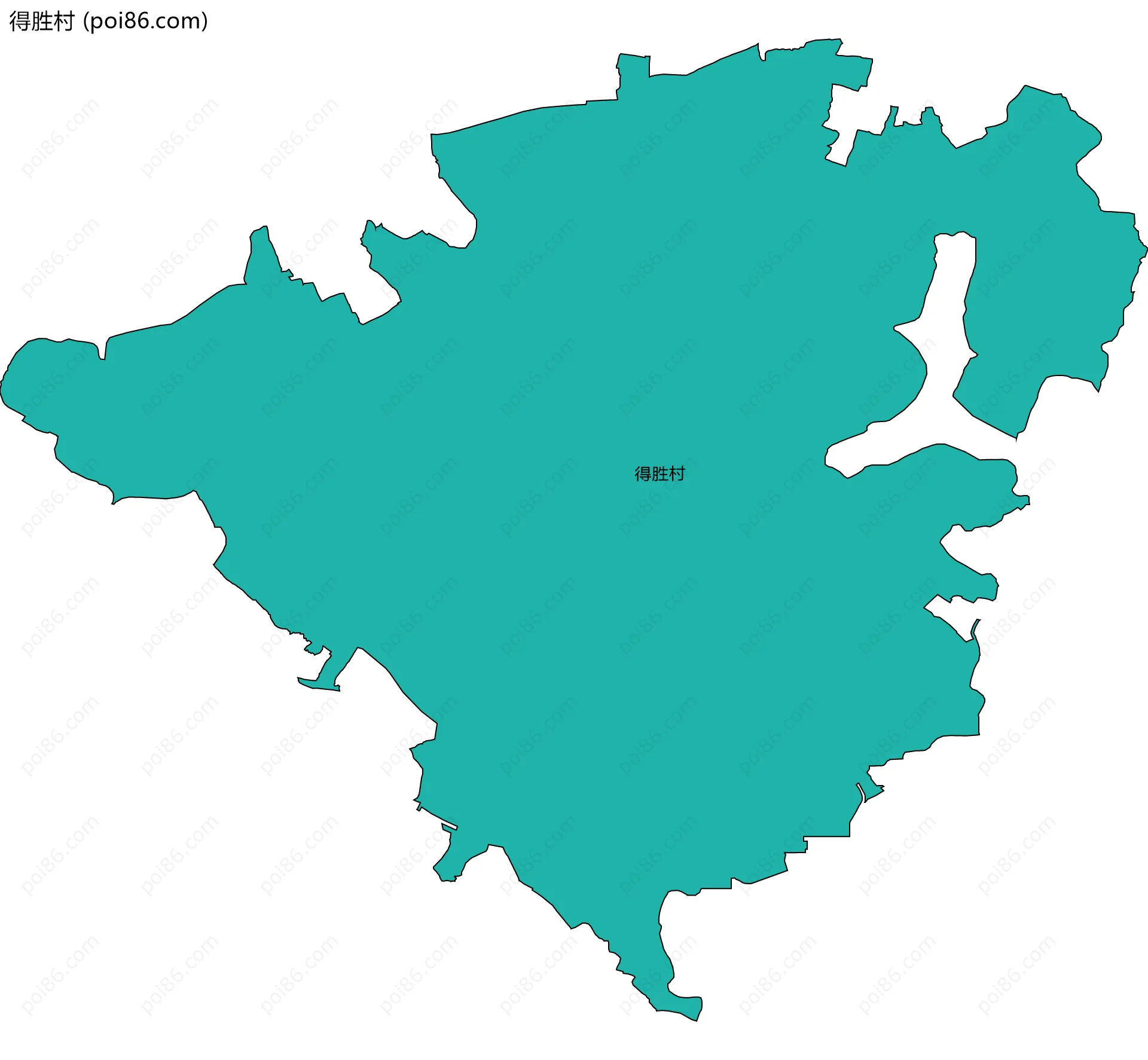 得胜村边界地图