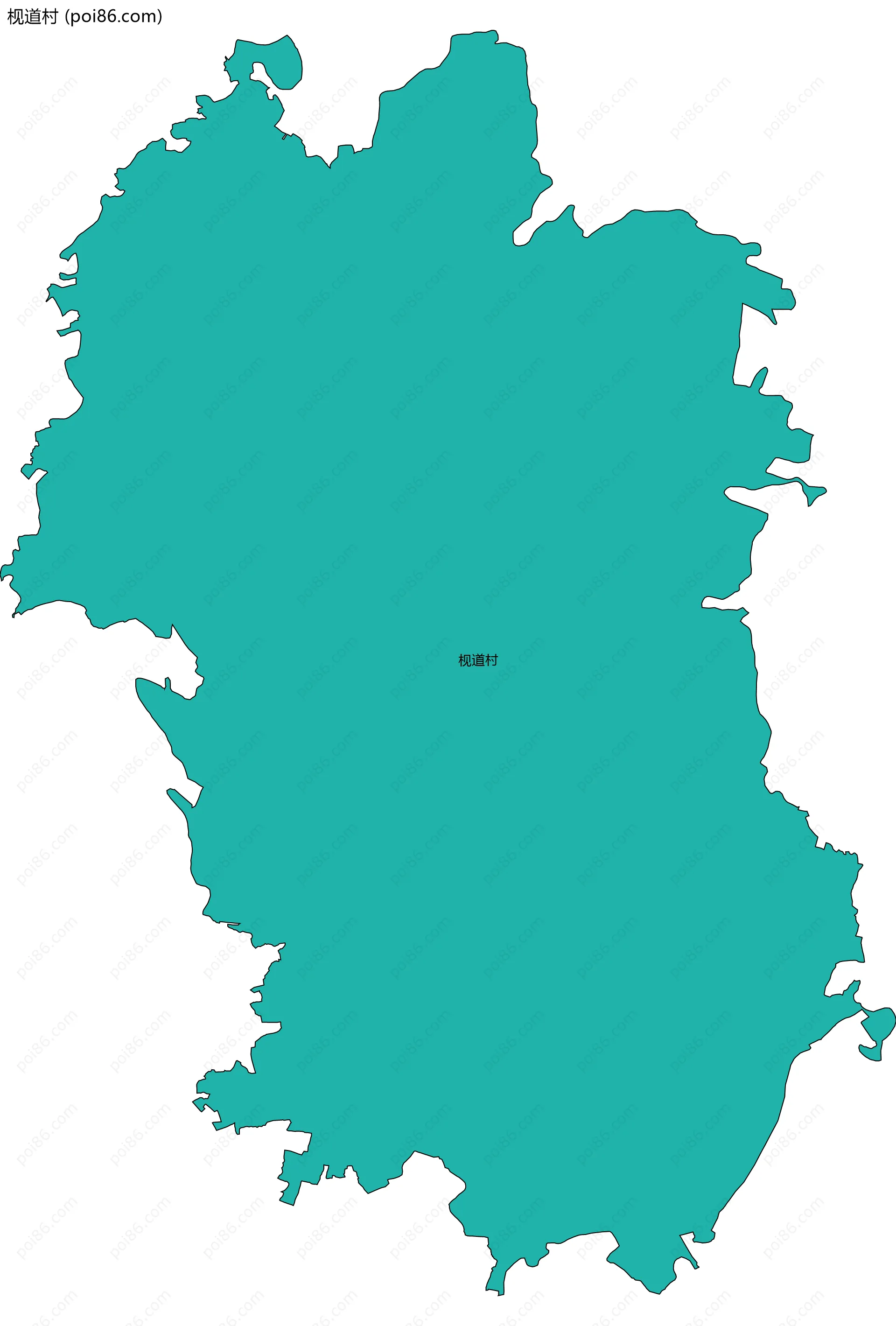 枧道村边界地图