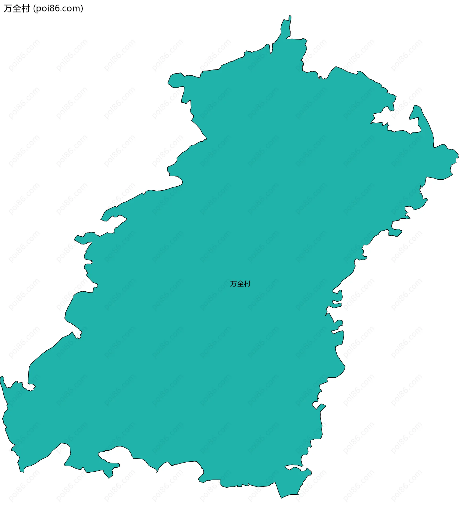 万全村边界地图