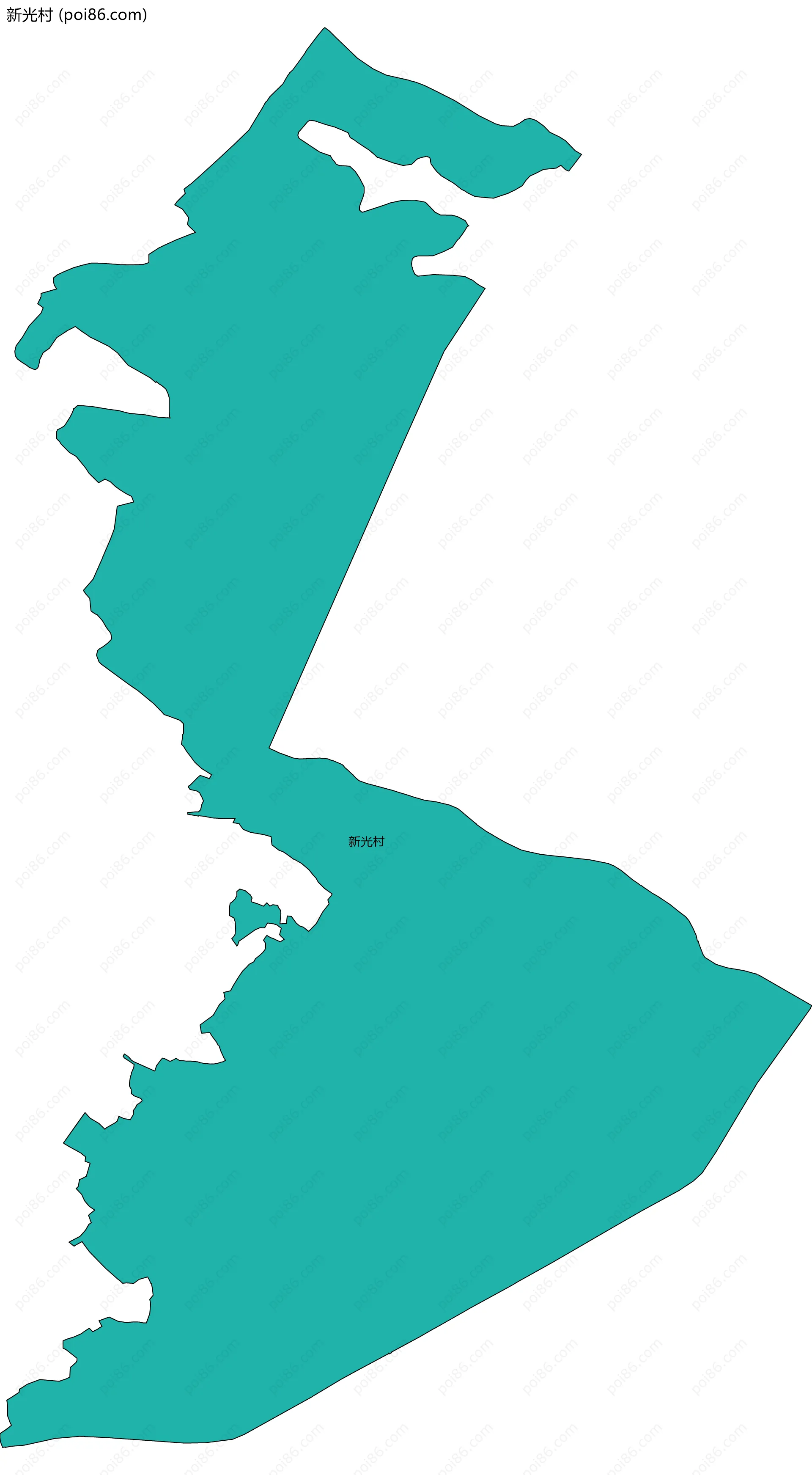 新光村边界地图