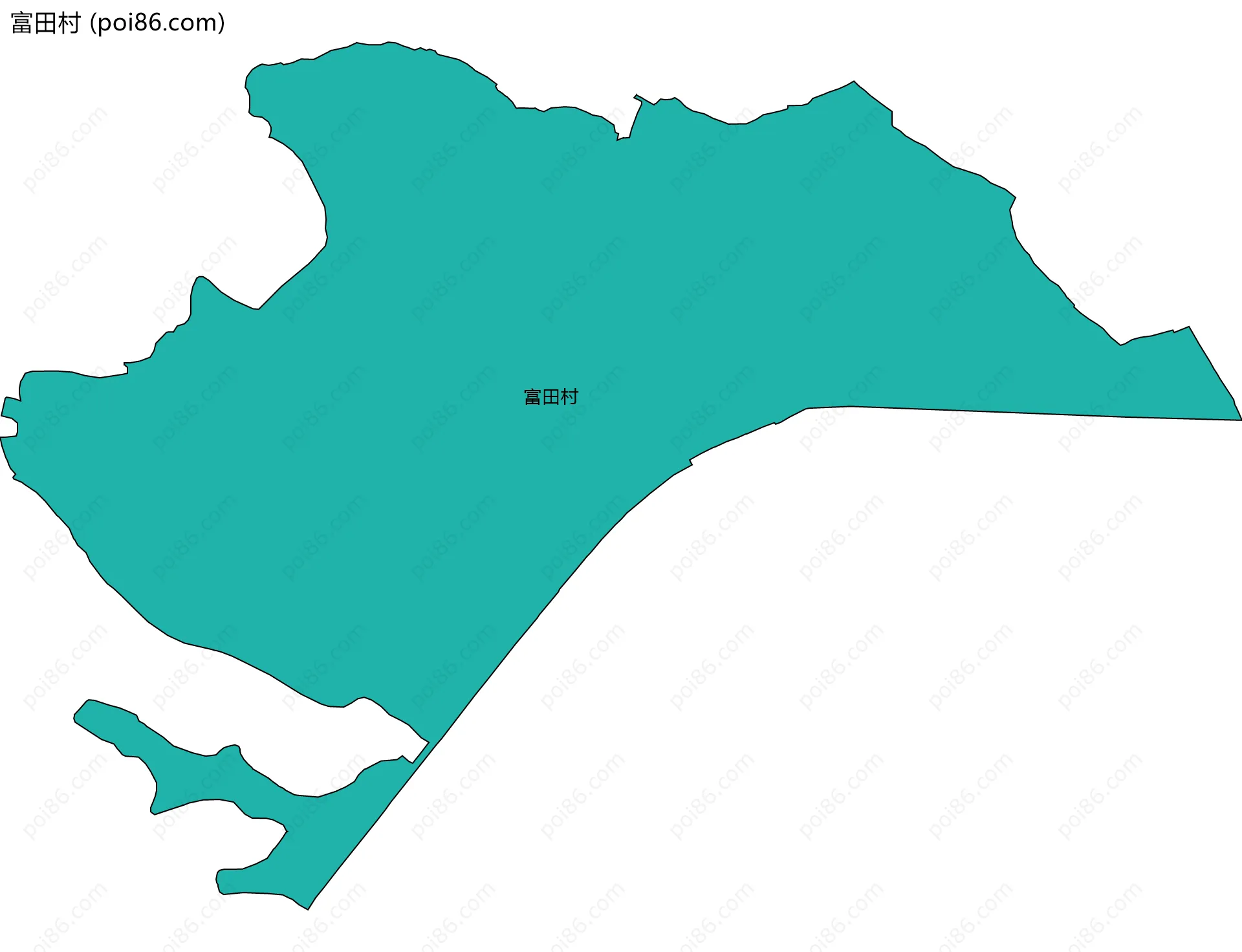 富田村边界地图
