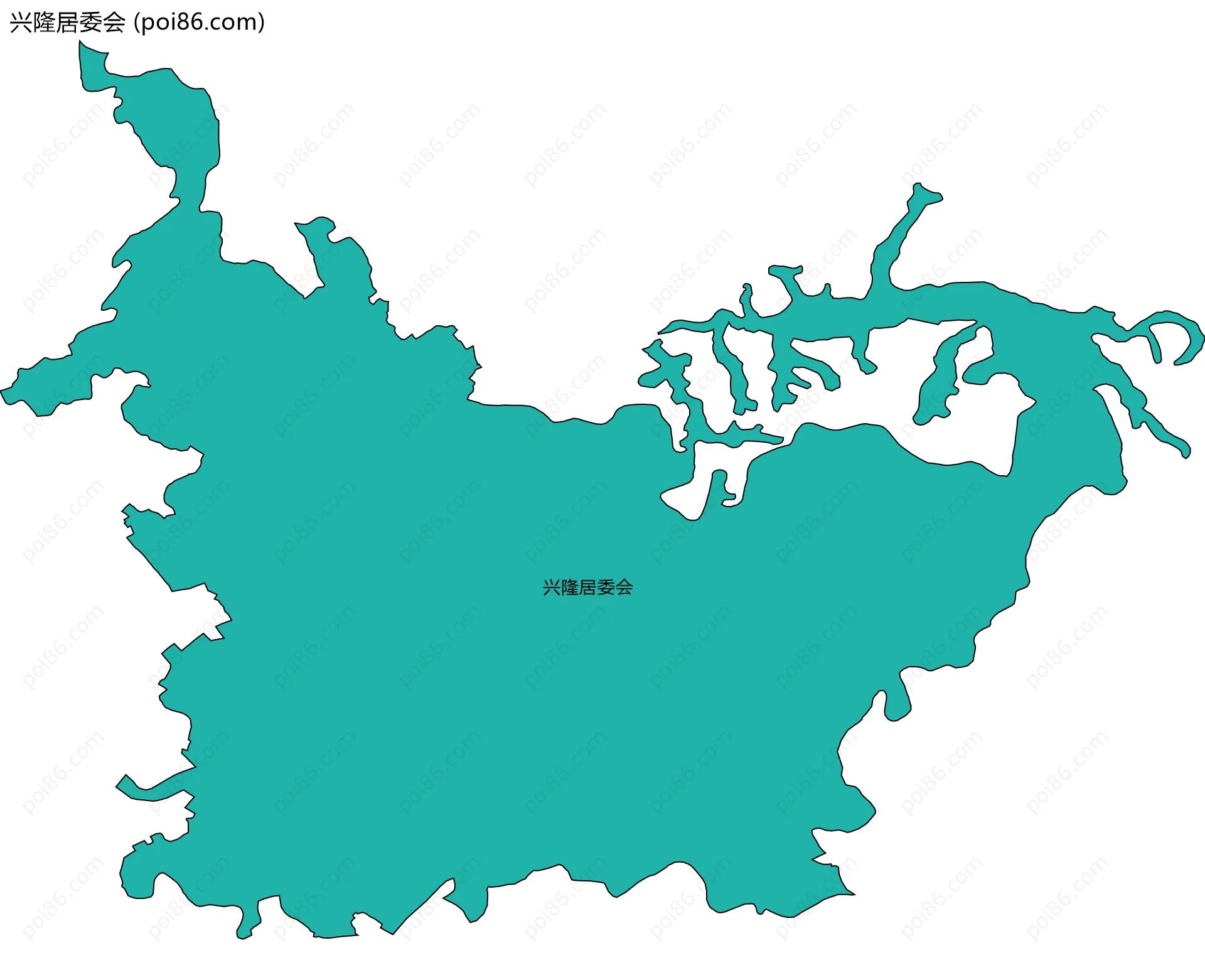 兴隆居委会边界地图