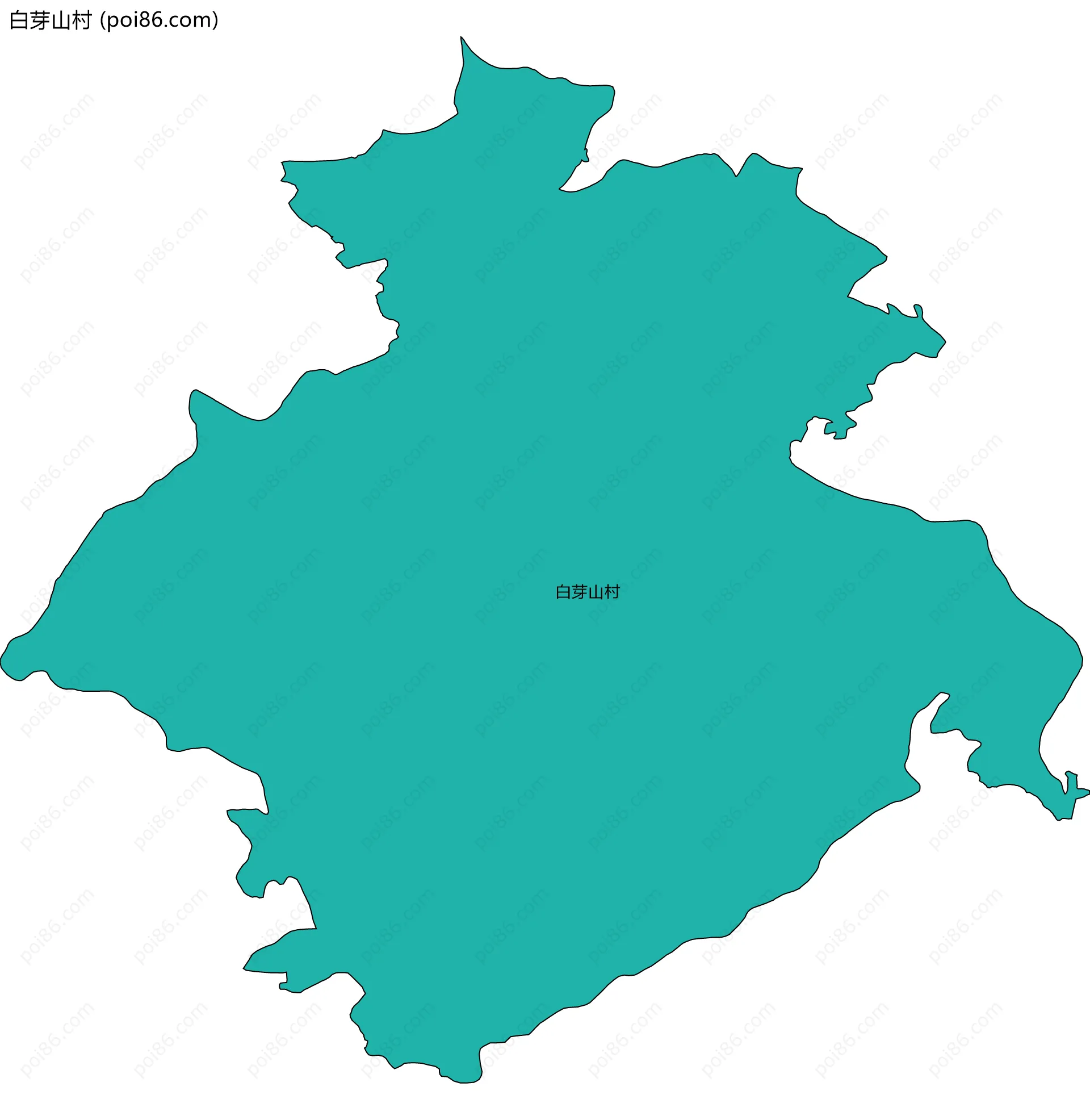 白芽山村边界地图