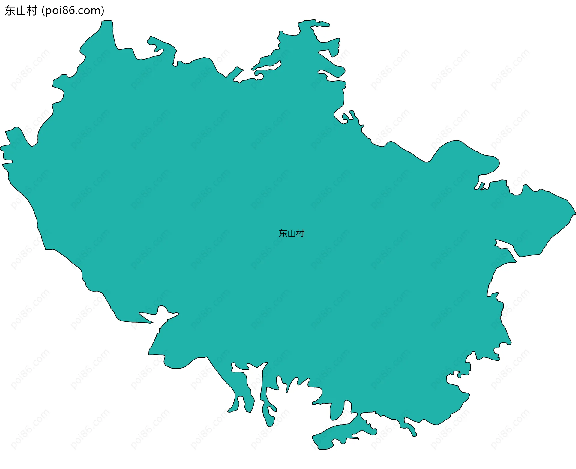 东山村边界地图