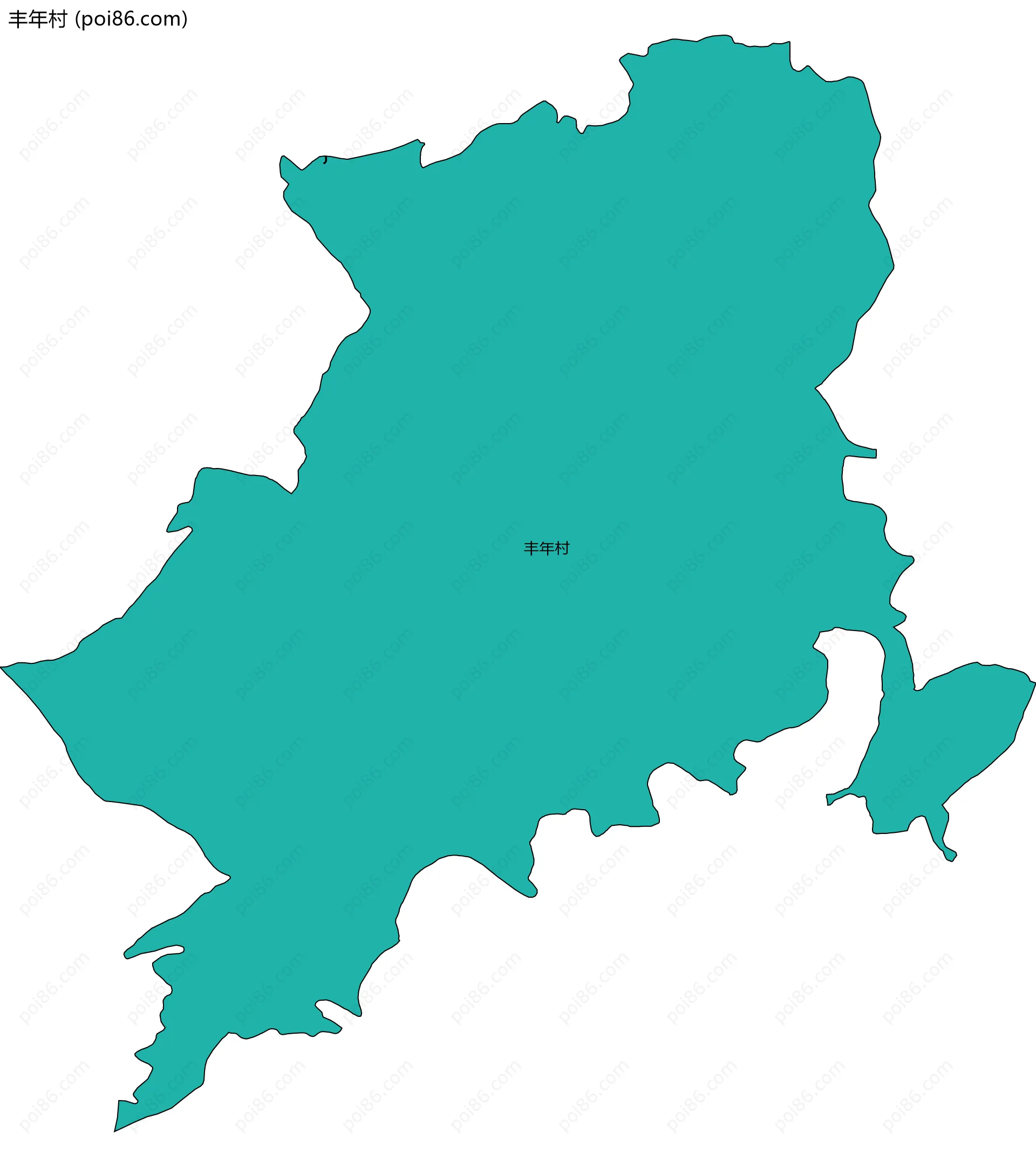 丰年村边界地图
