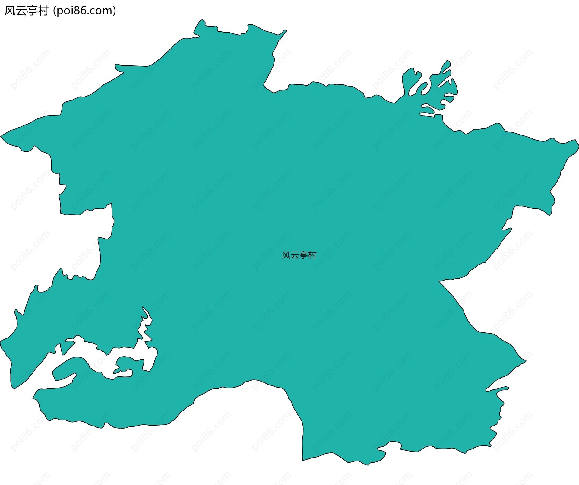 风云亭村边界地图