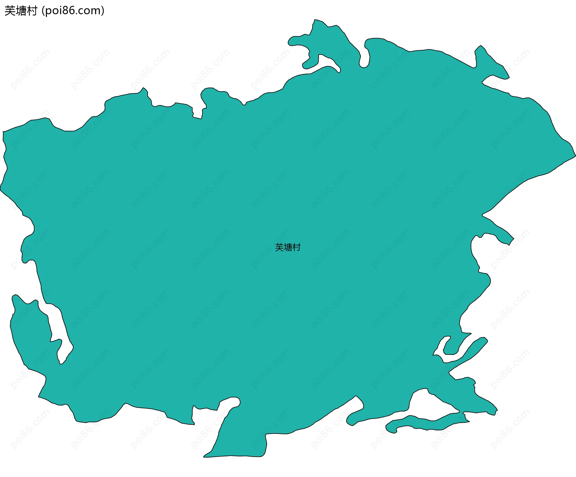 芙塘村边界地图