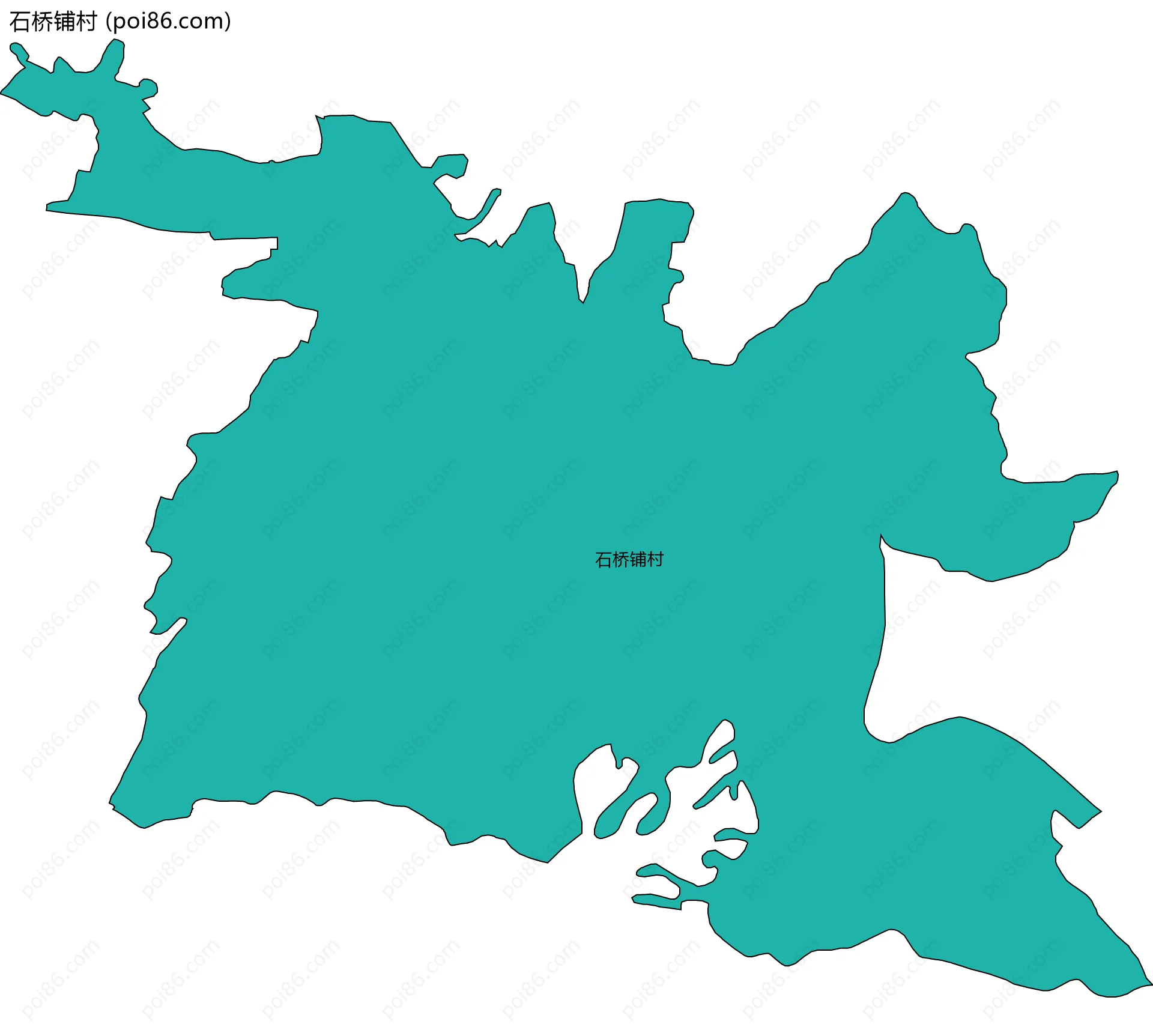 石桥铺村边界地图