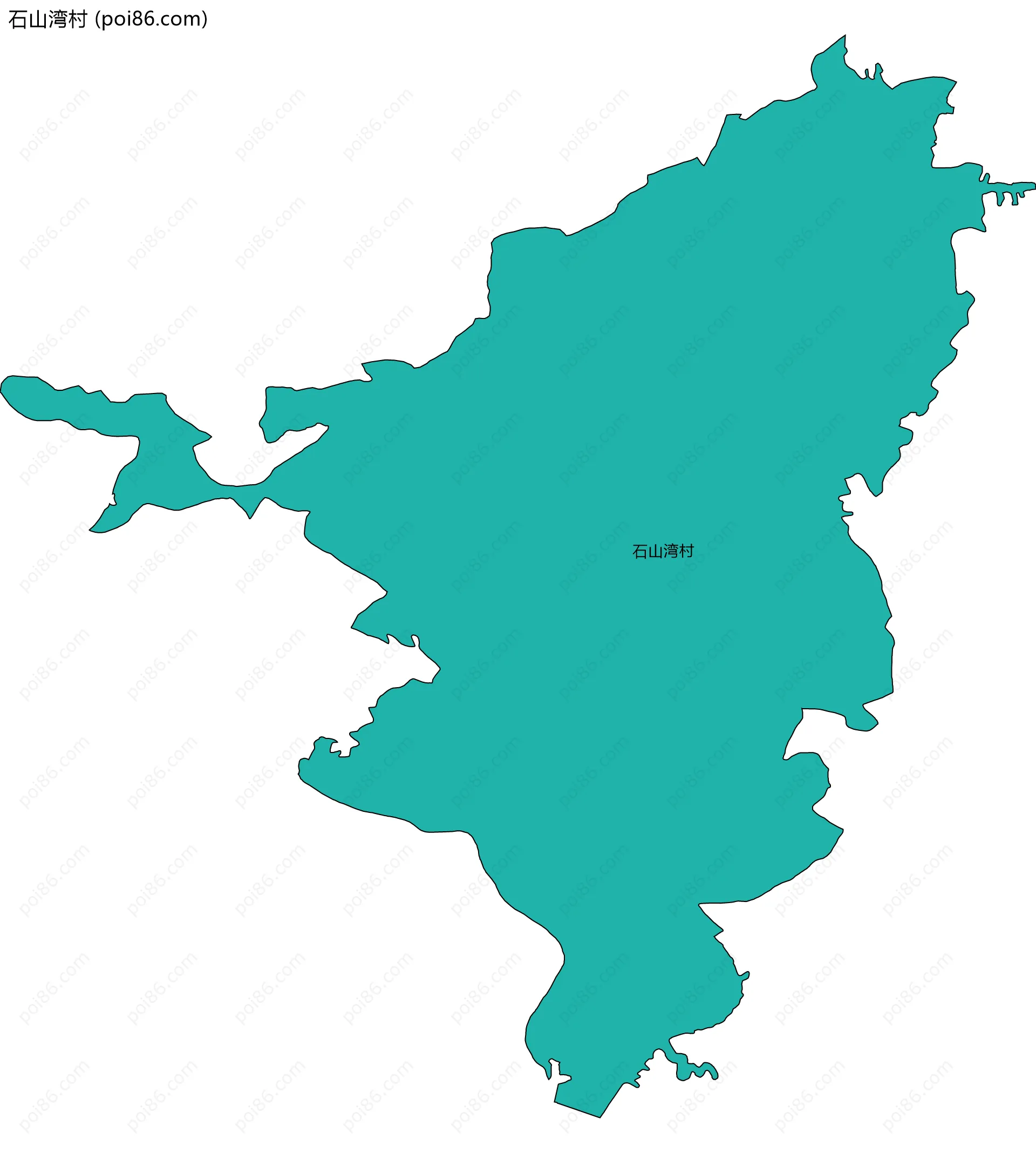 石山湾村边界地图