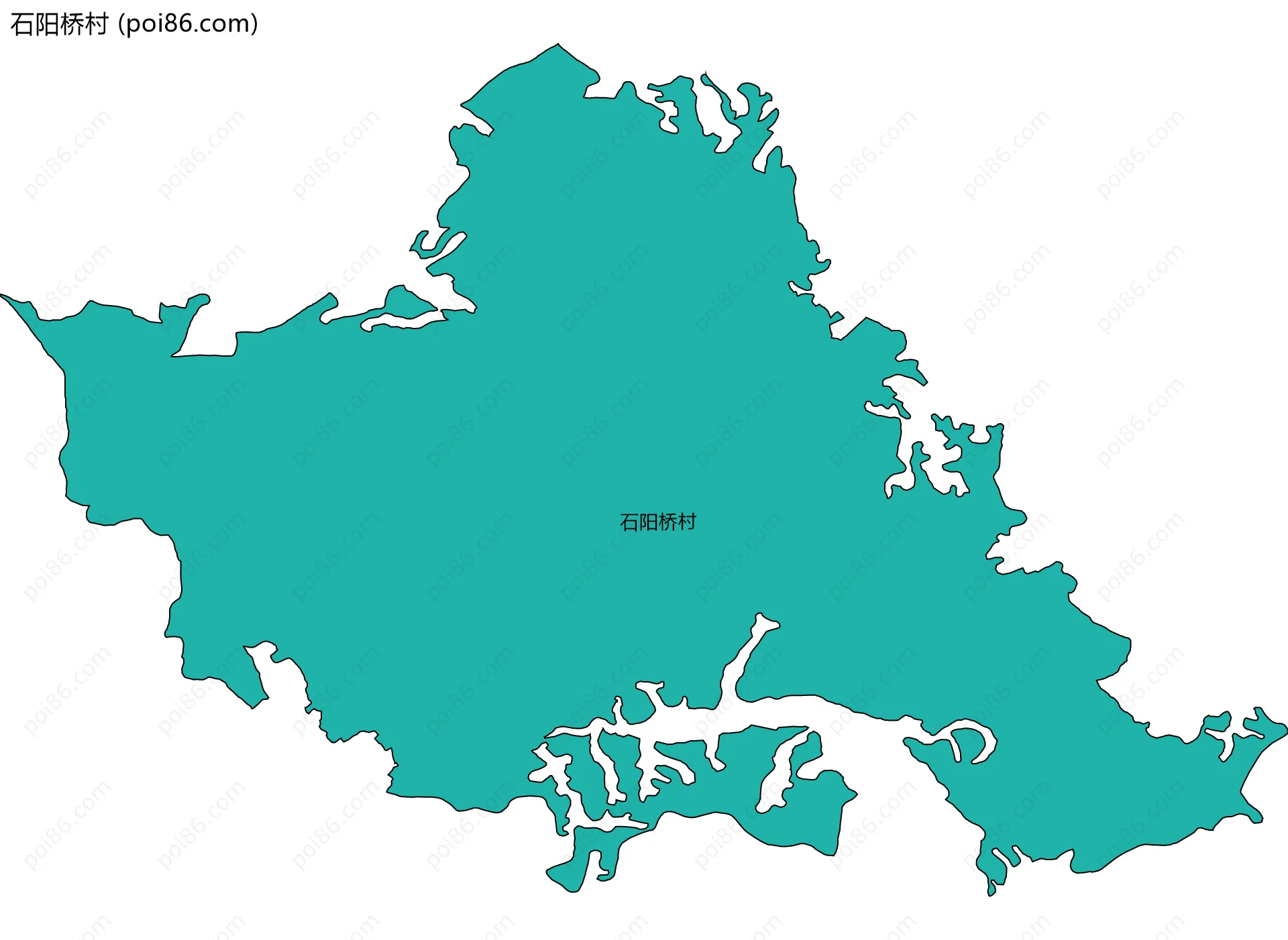 石阳桥村边界地图