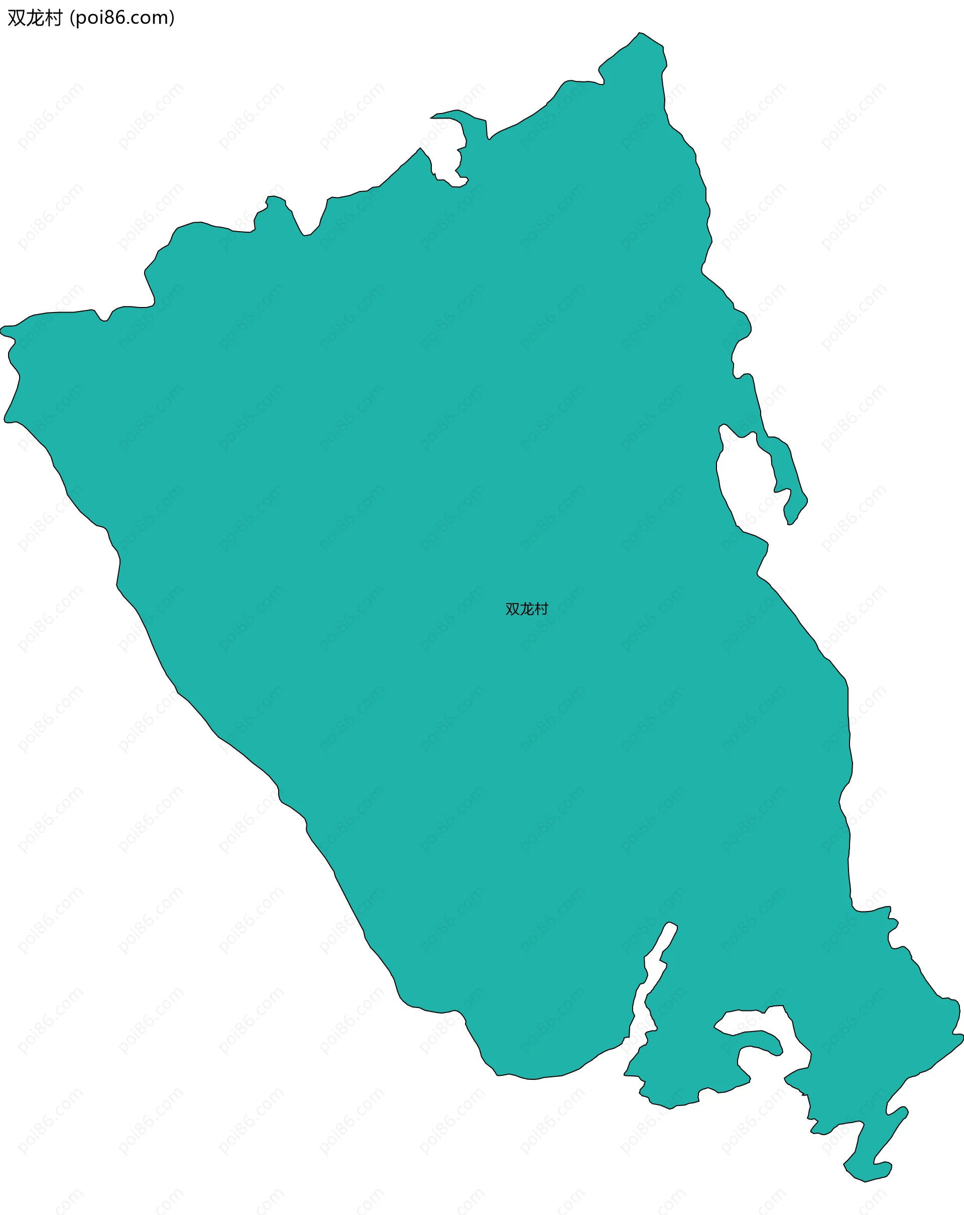 双龙村边界地图