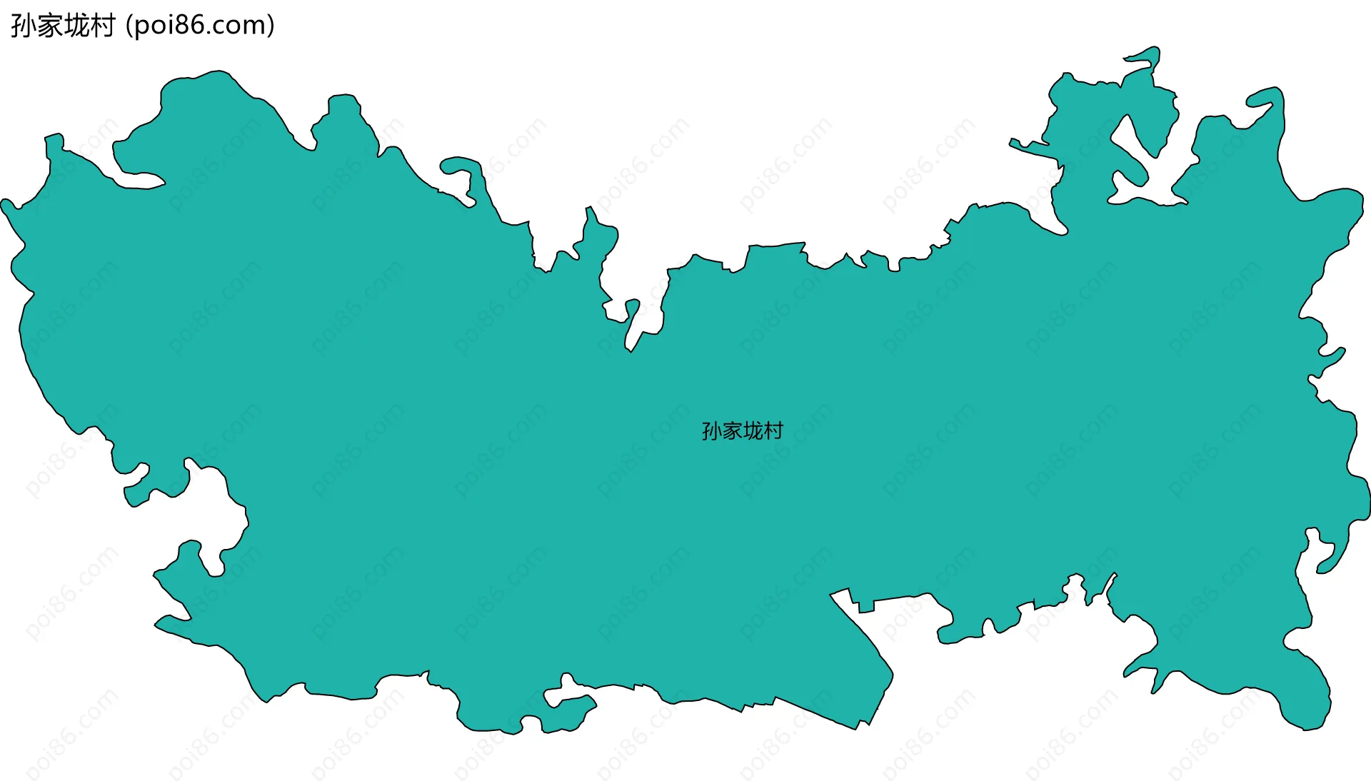 孙家垅村边界地图