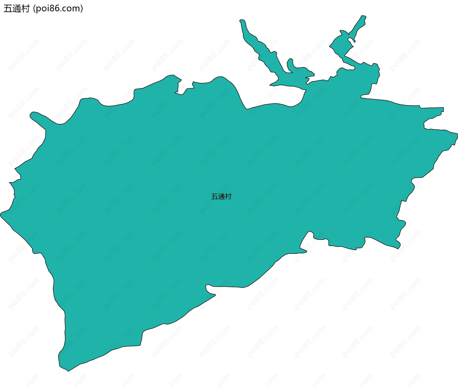 五通村边界地图