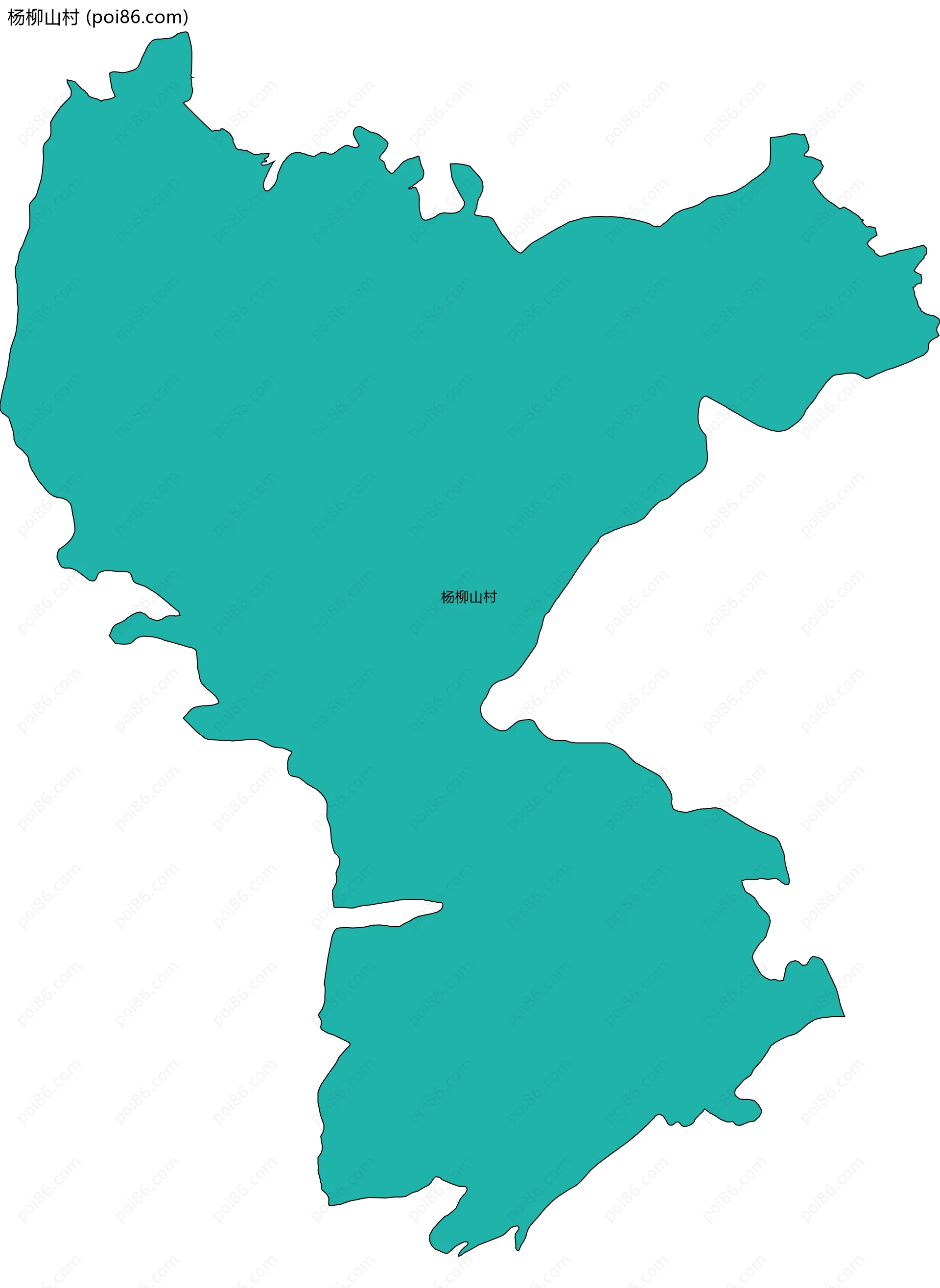 杨柳山村边界地图