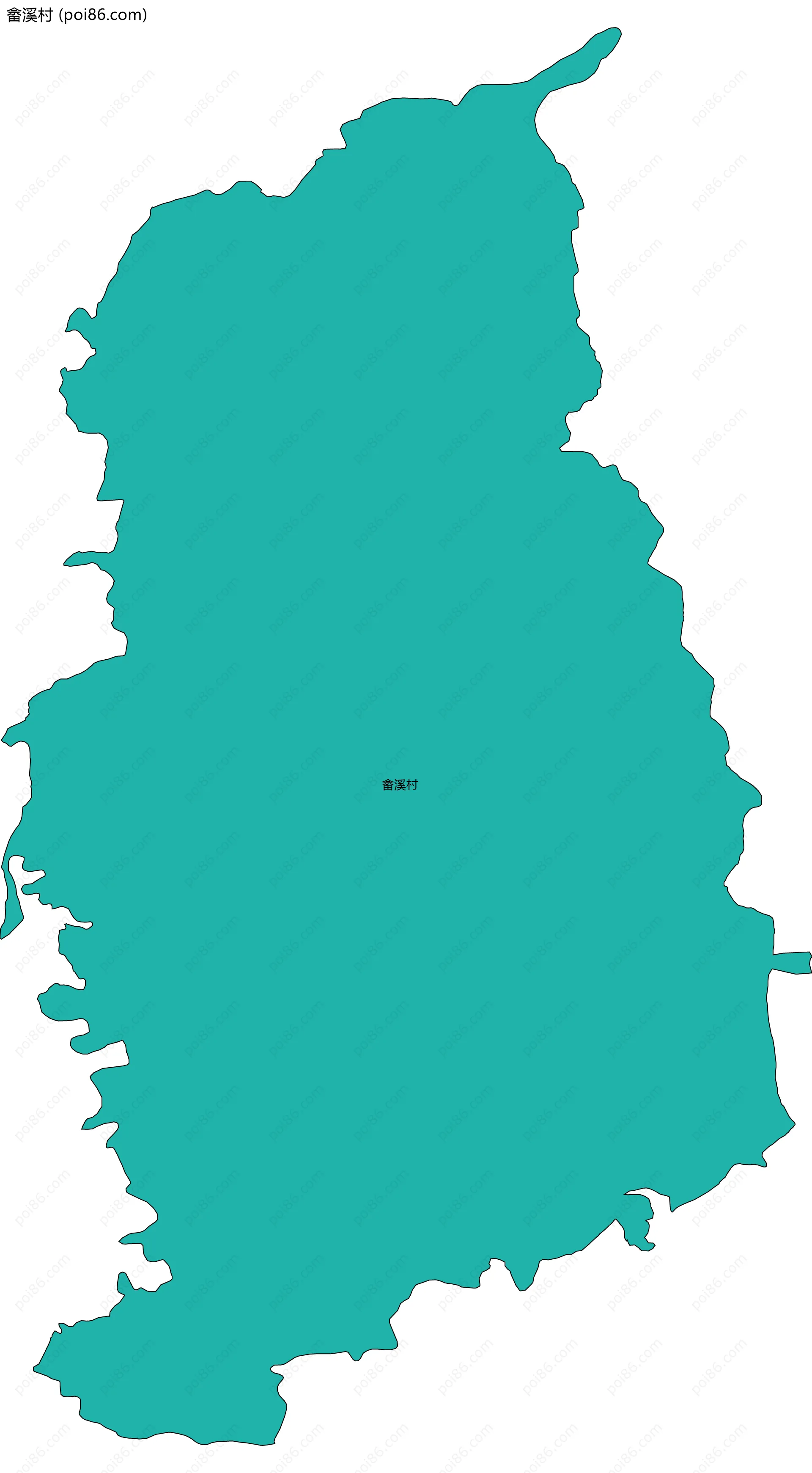 畲溪村边界地图