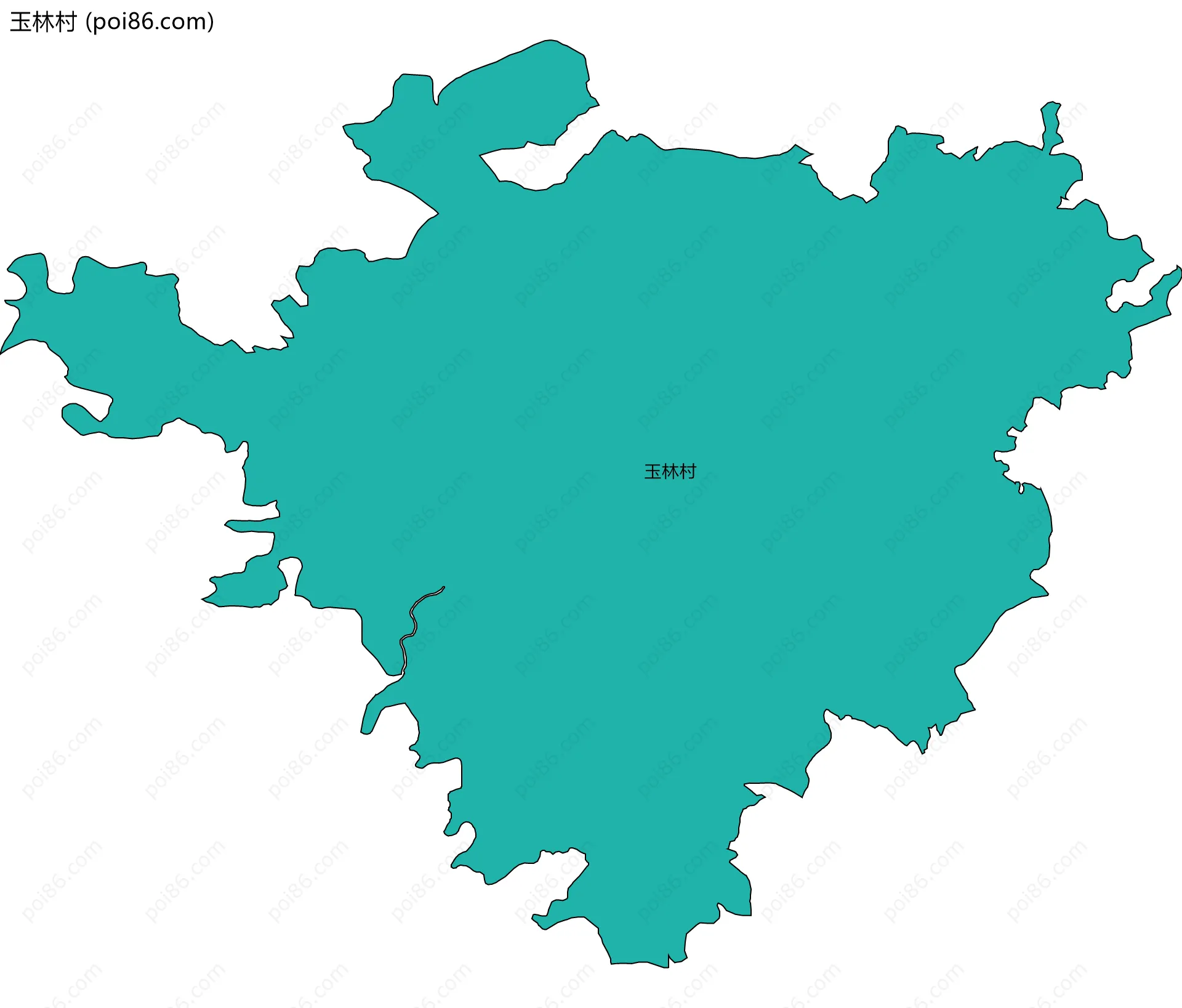 玉林村边界地图