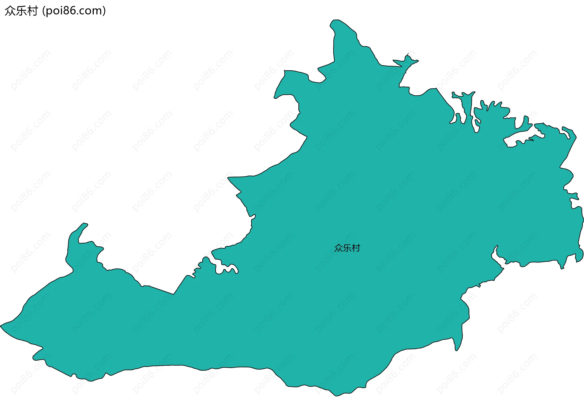 众乐村边界地图