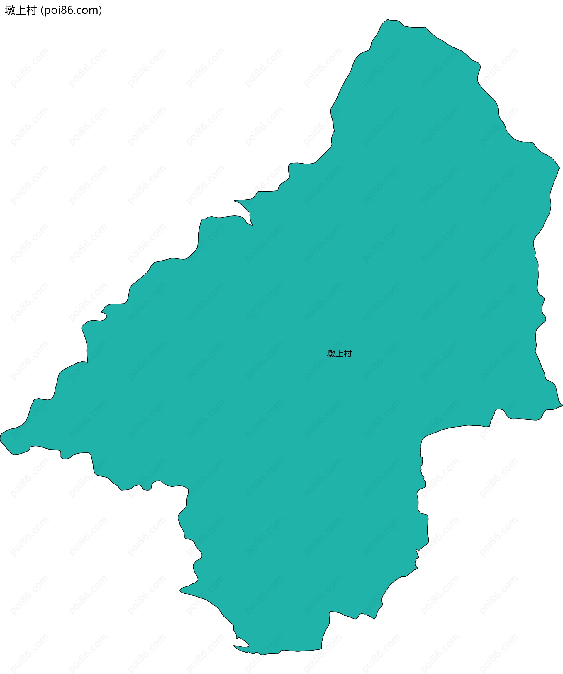 墩上村边界地图