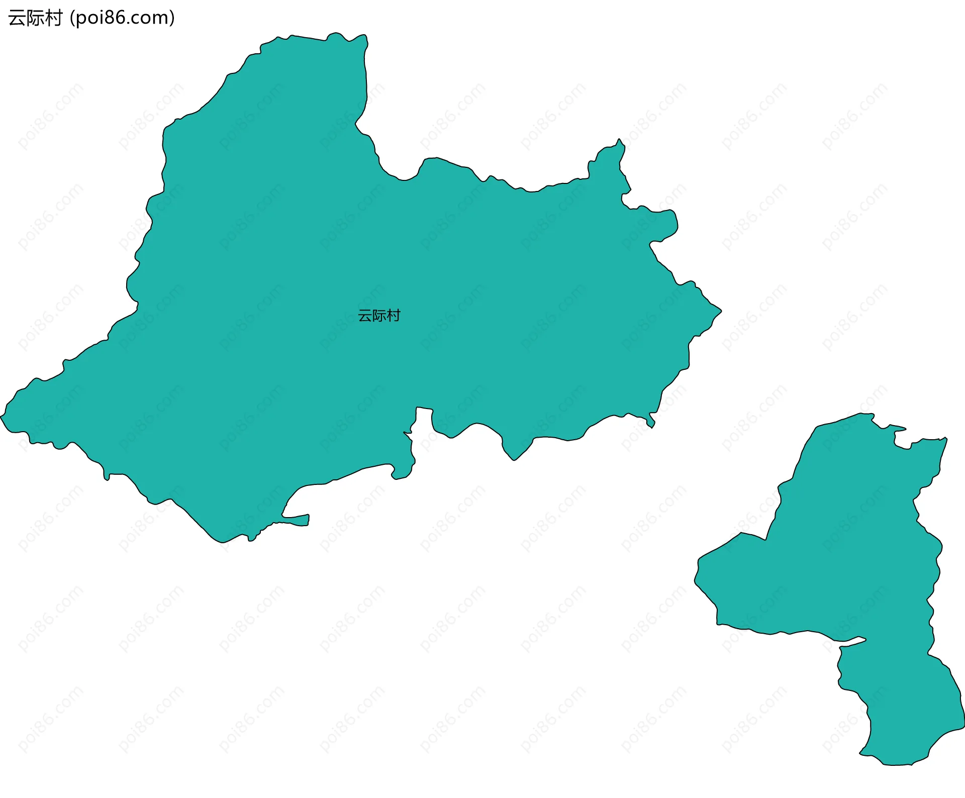 云际村边界地图