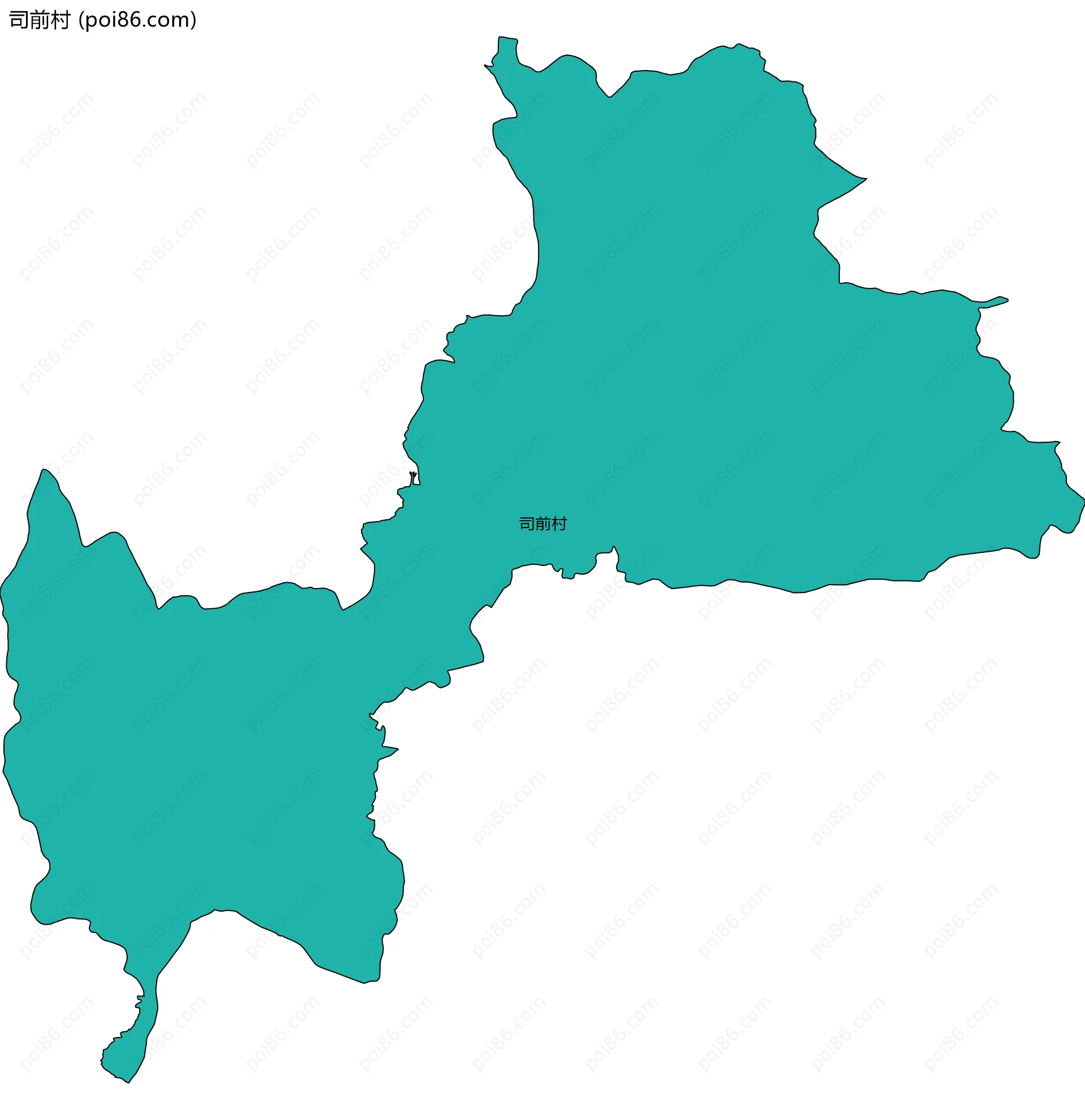 司前村边界地图