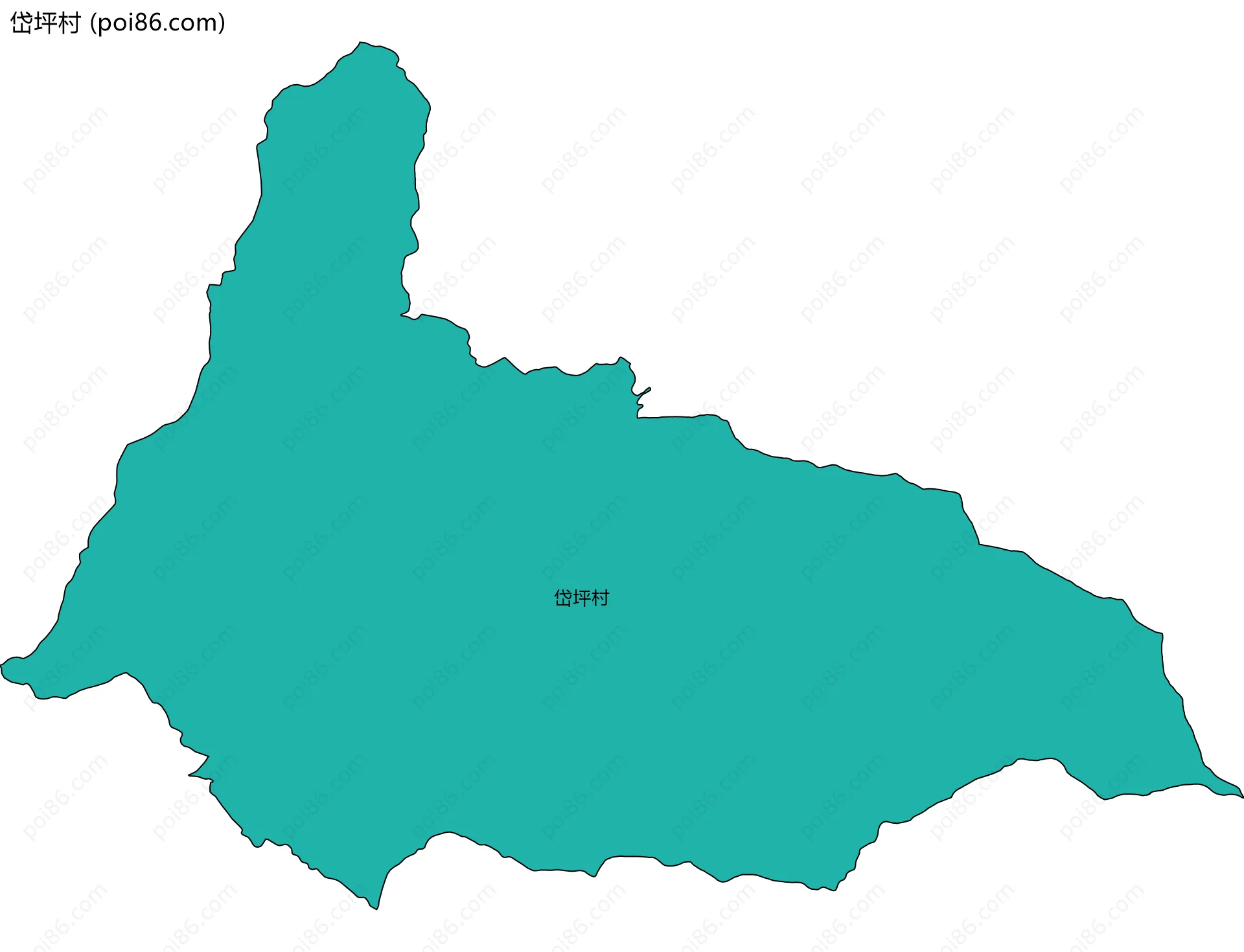 岱坪村边界地图