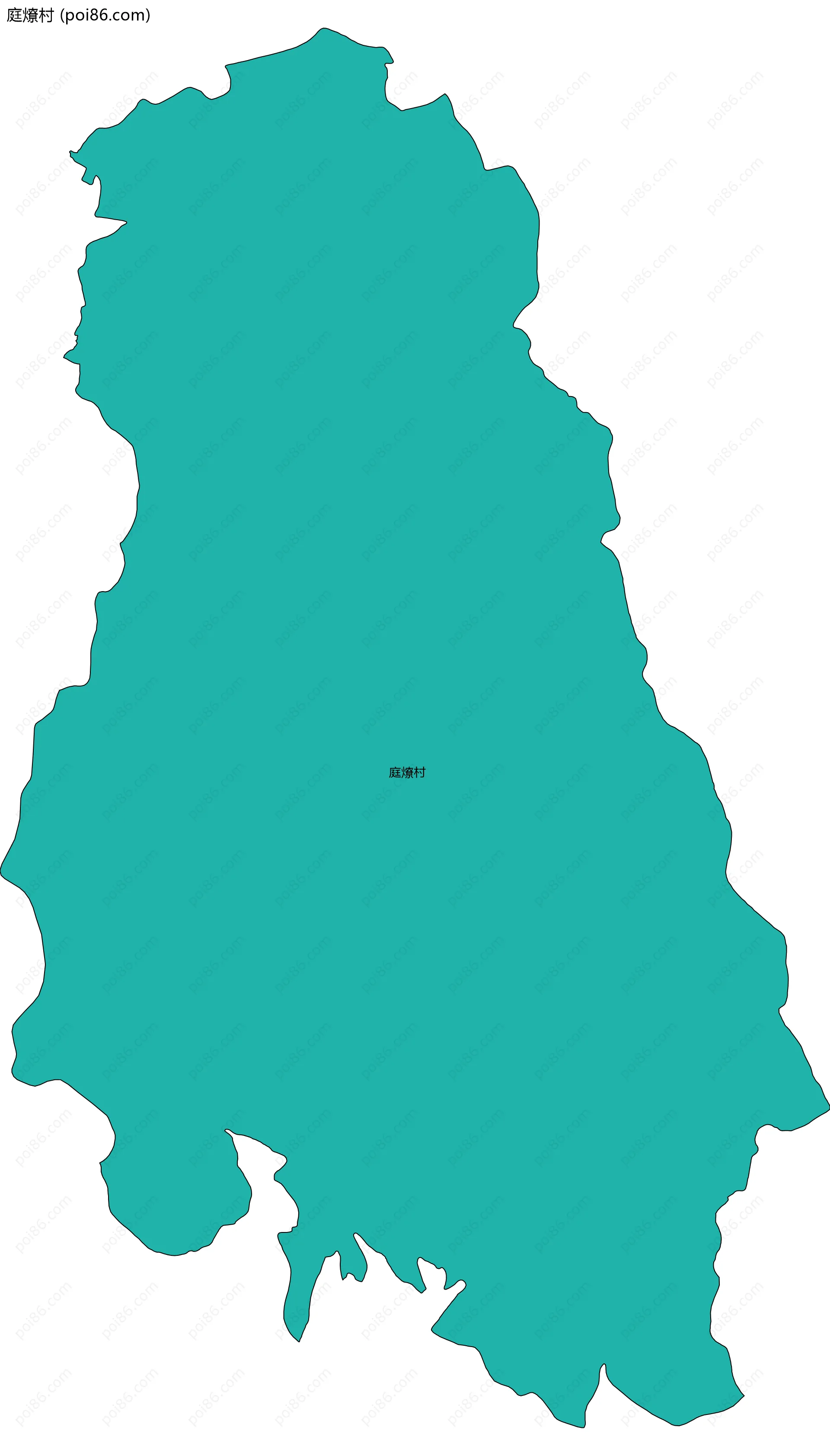 庭燎村边界地图