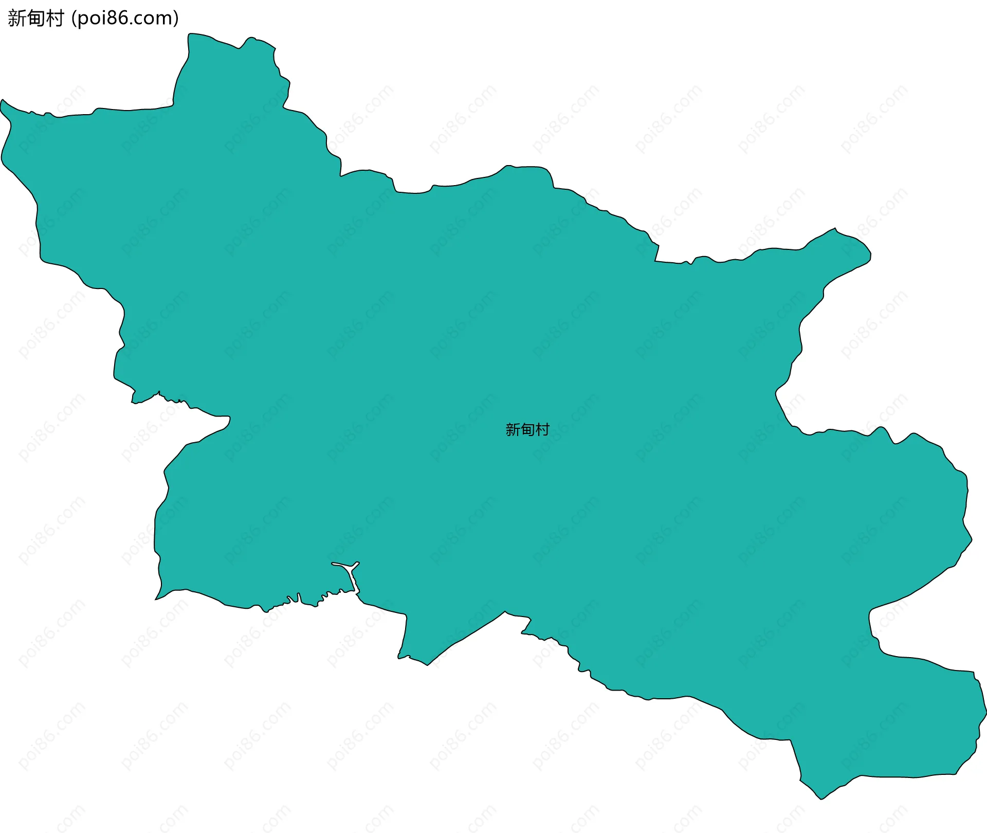 新甸村边界地图