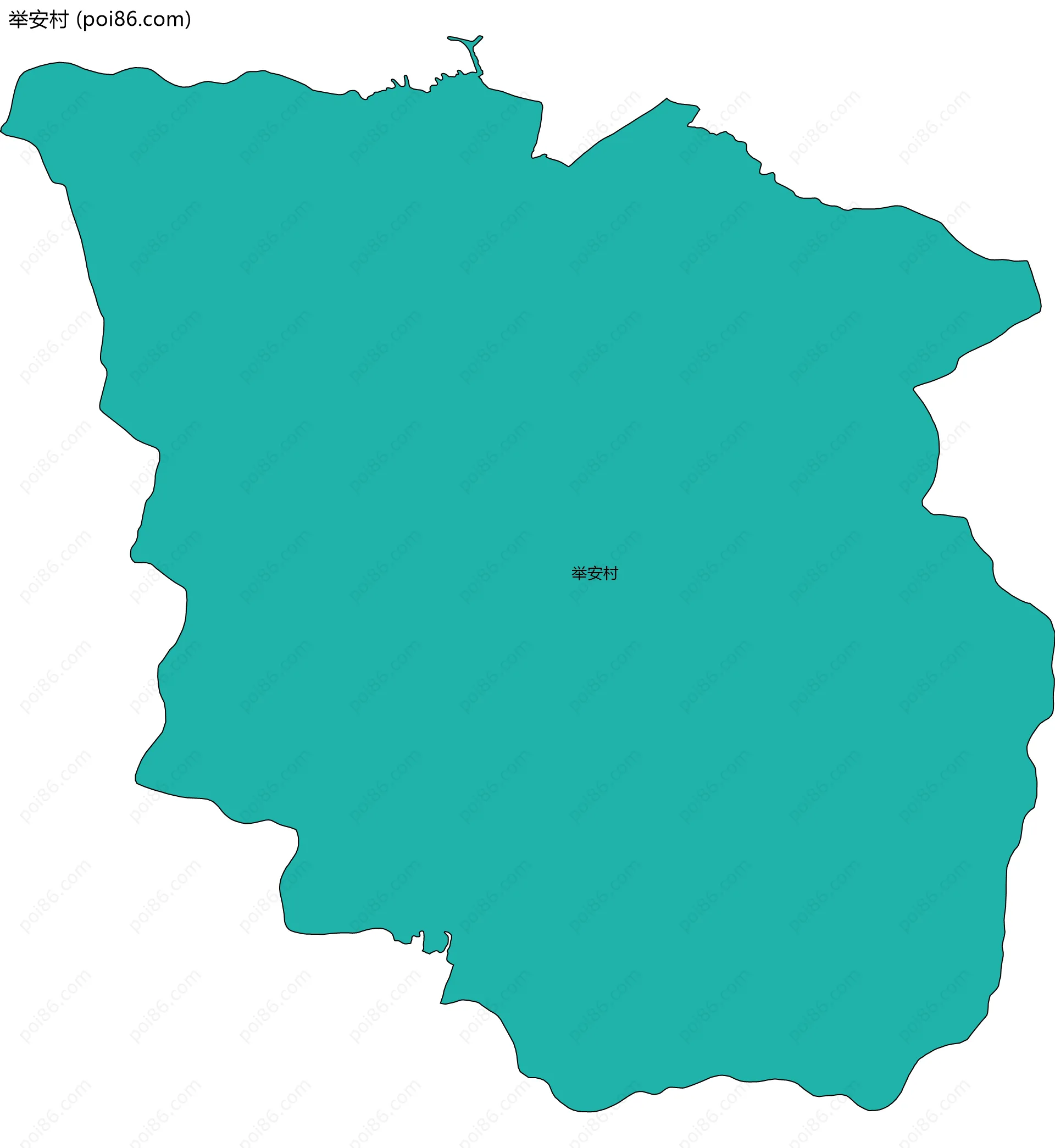 举安村边界地图