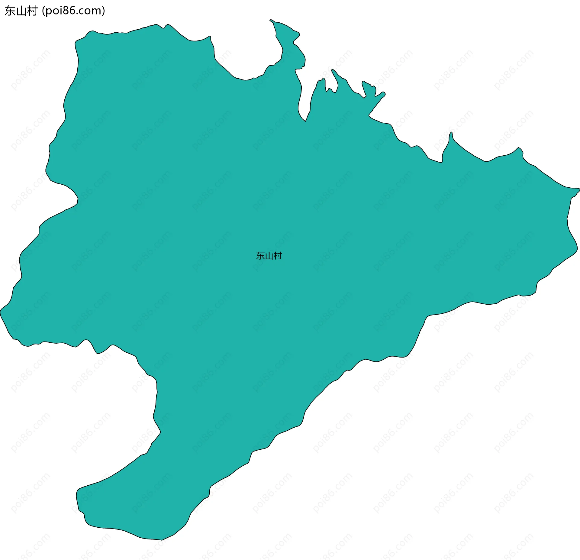 东山村边界地图