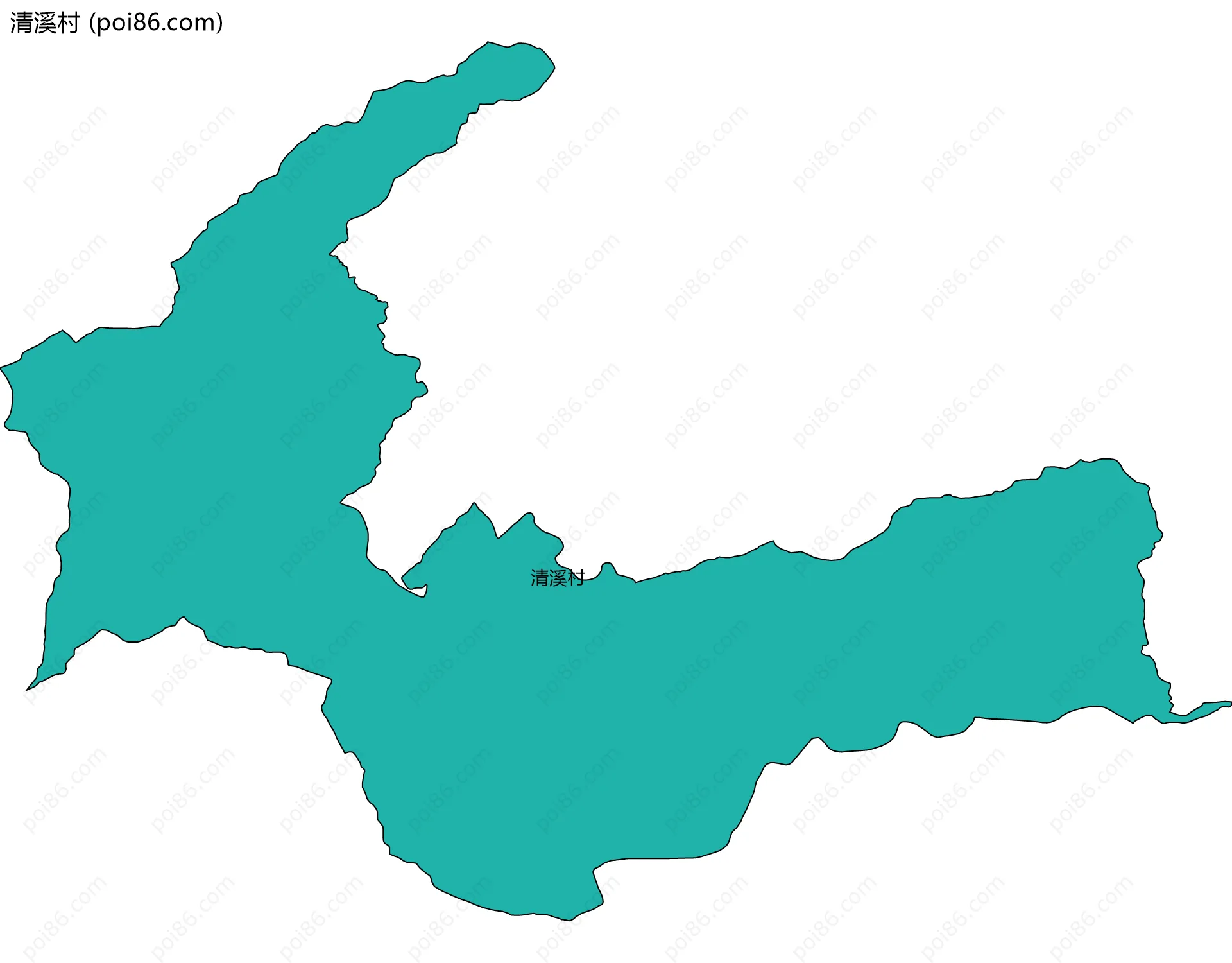 清溪村边界地图