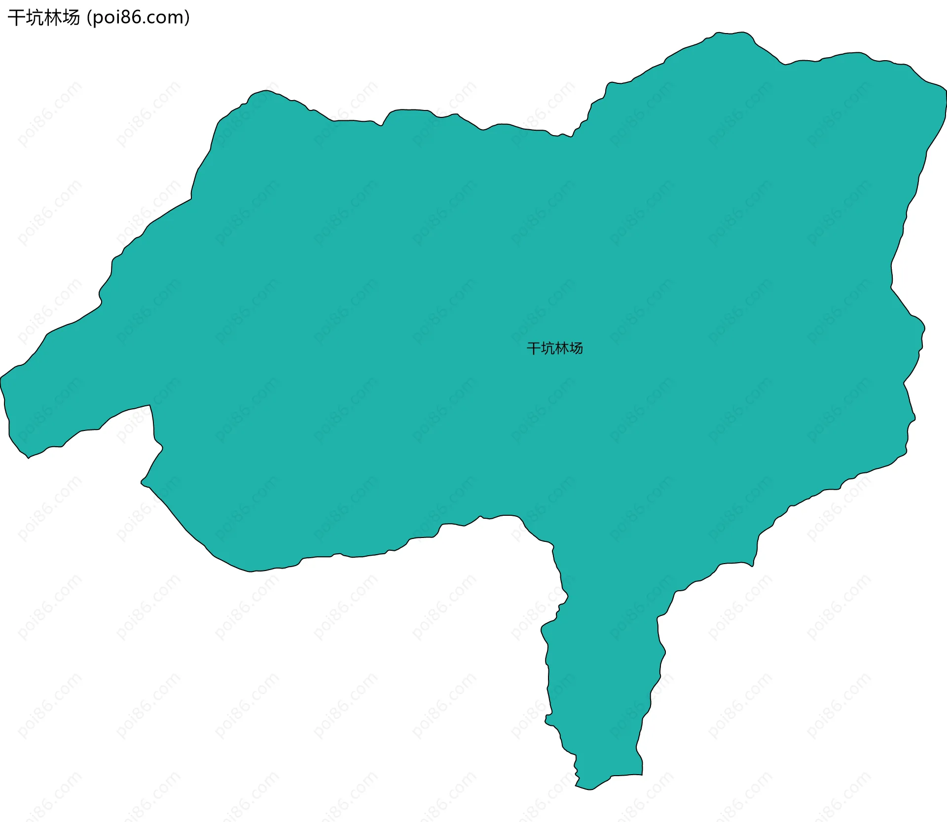 干坑林场边界地图