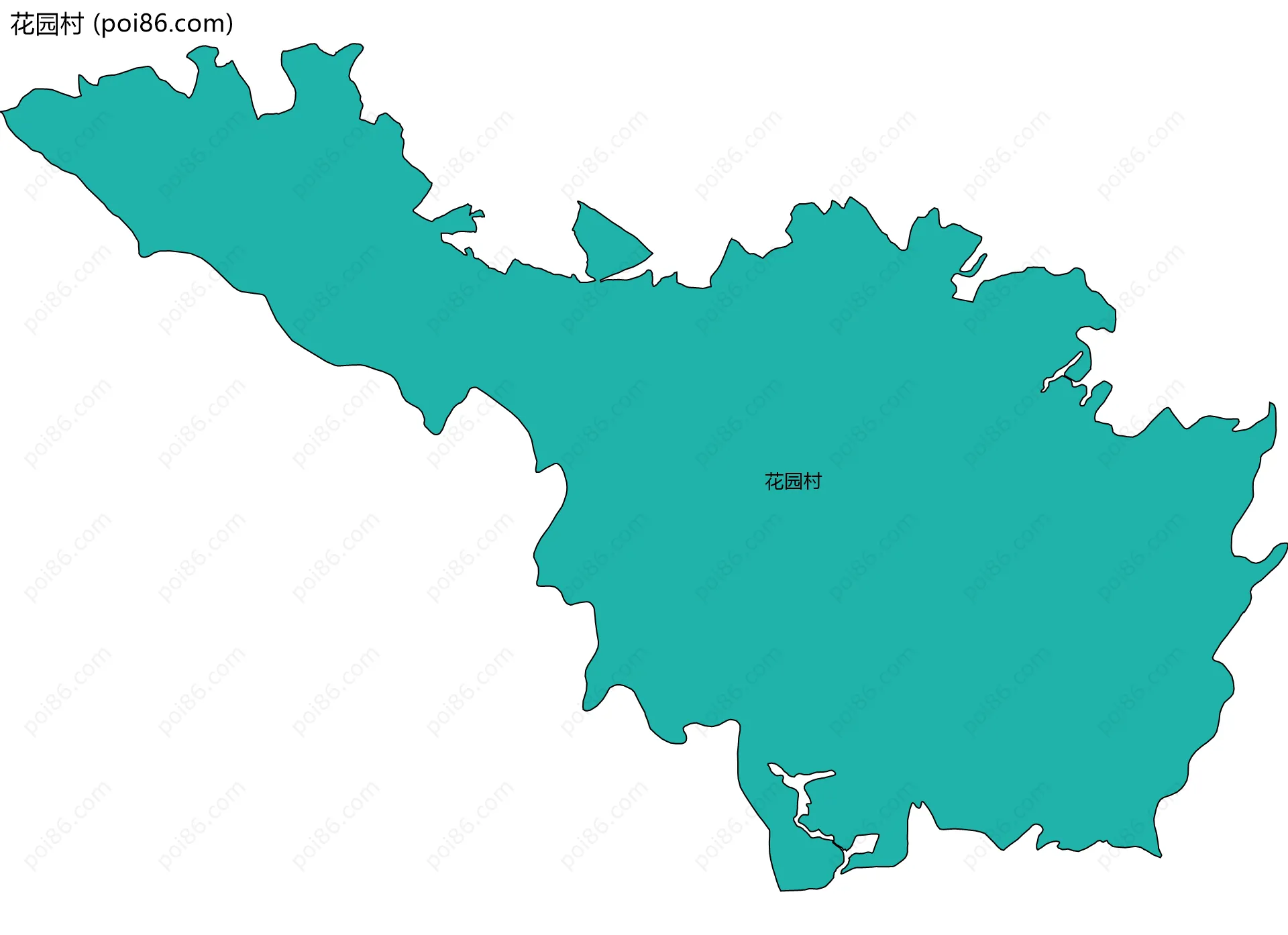 花园村边界地图
