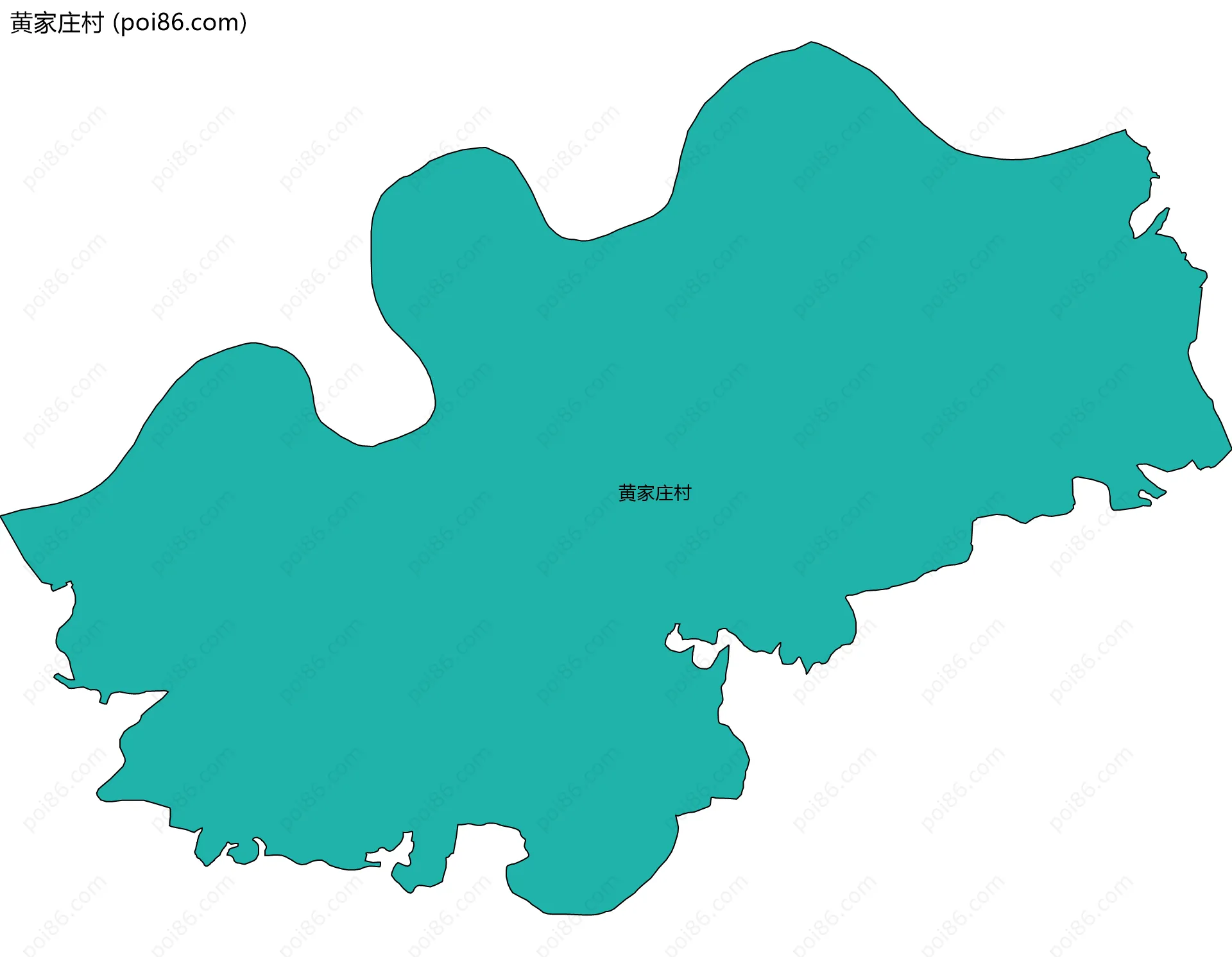 黄家庄村边界地图
