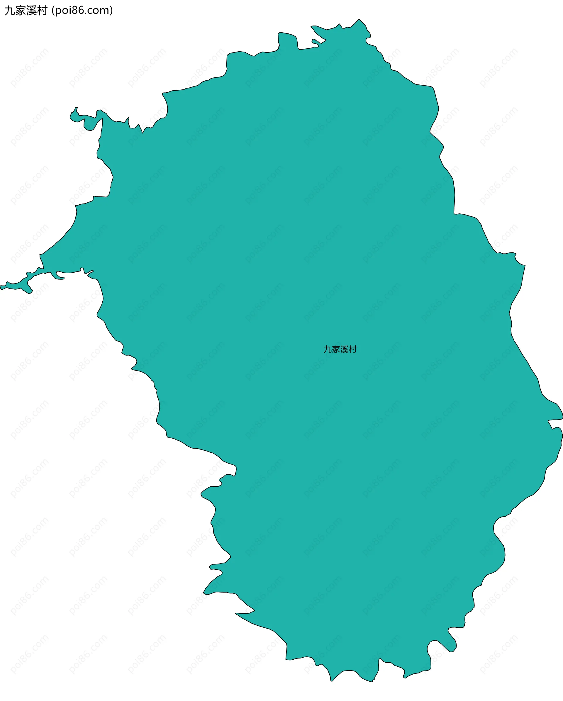 九家溪村边界地图