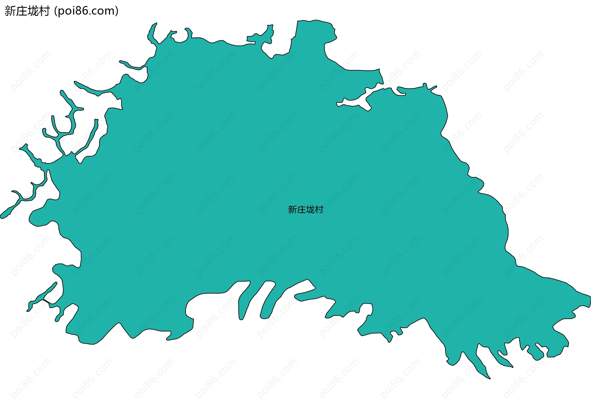 新庄垅村边界地图