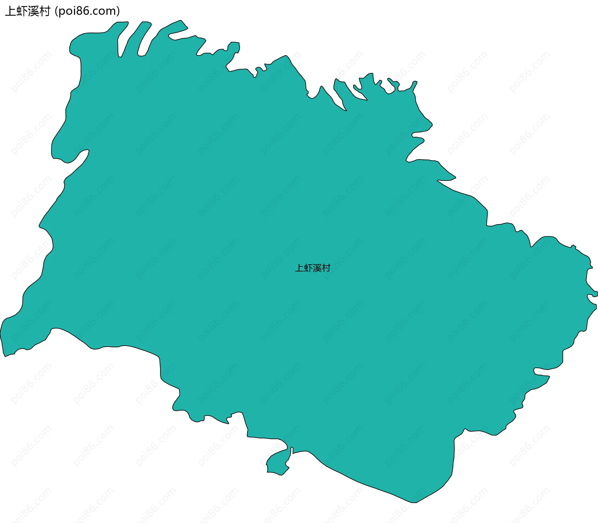 上虾溪村边界地图