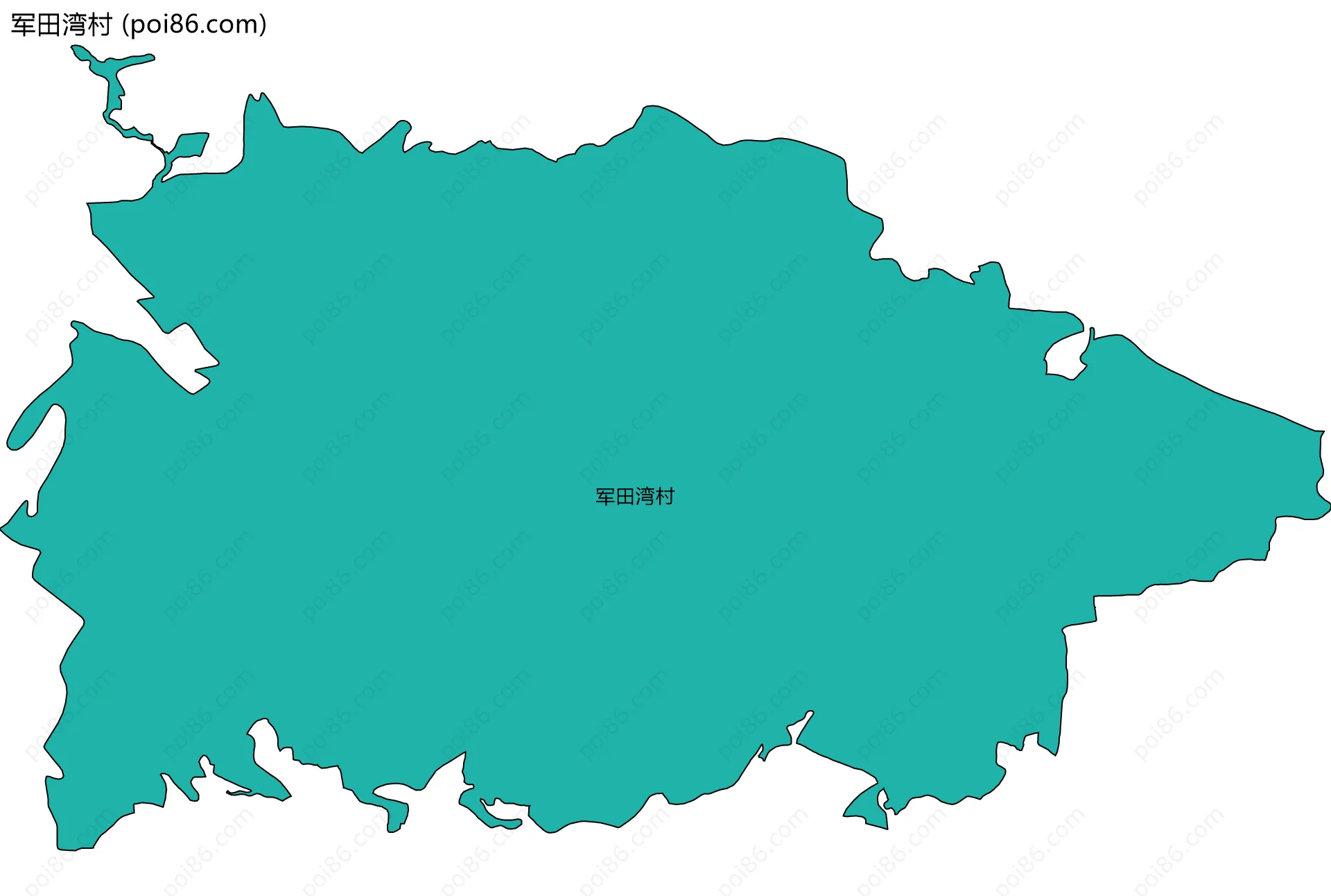 军田湾村边界地图