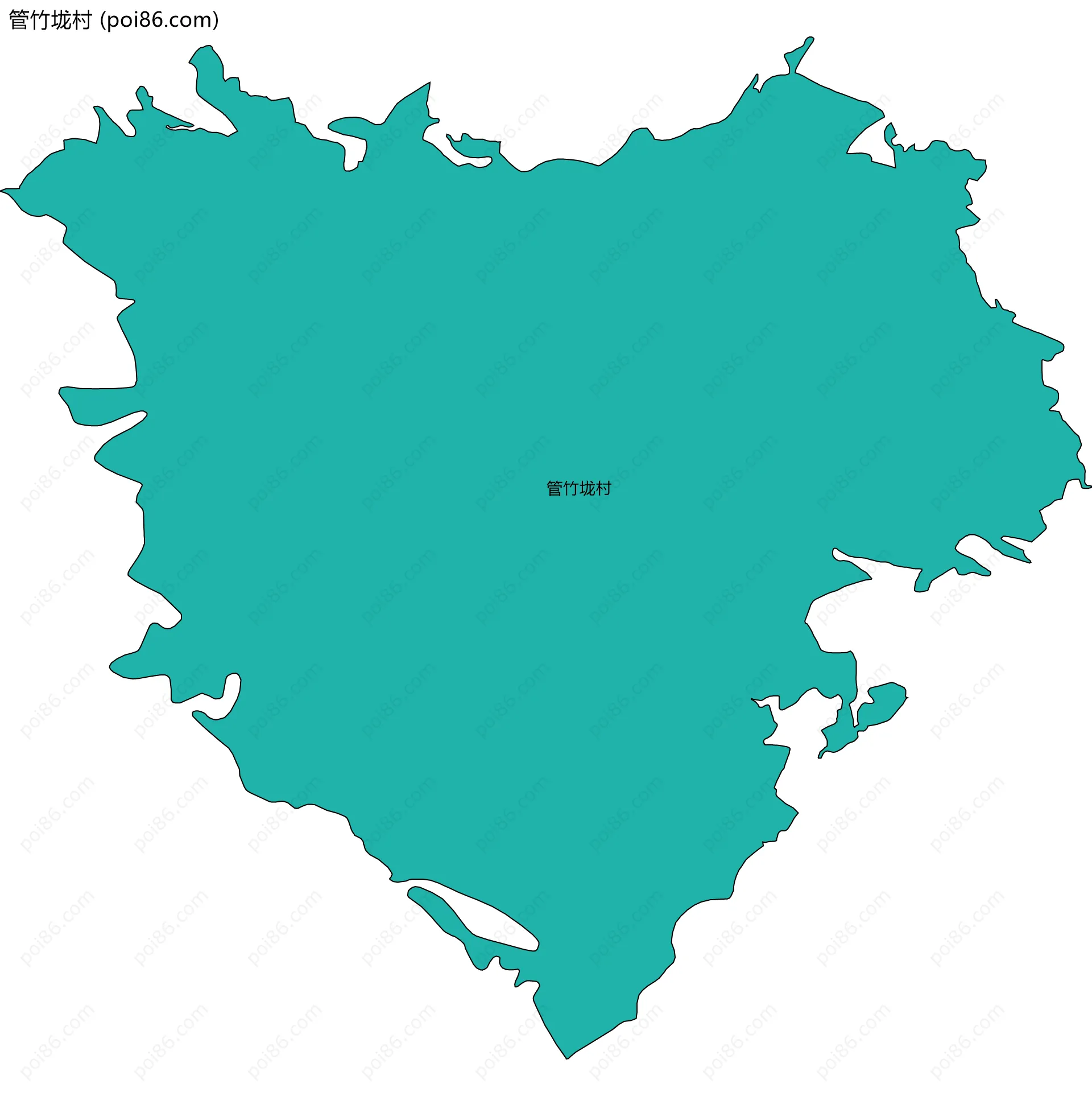 管竹垅村边界地图