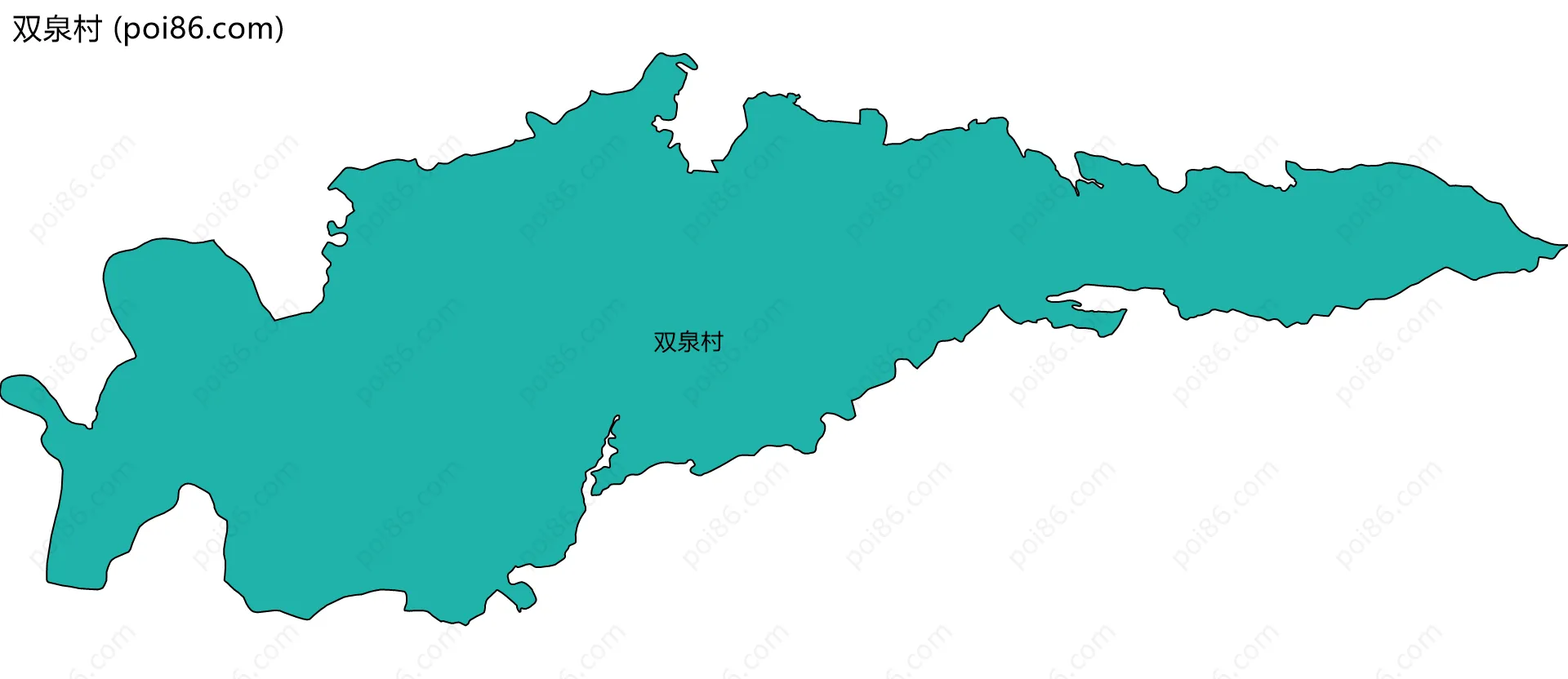 双泉村边界地图