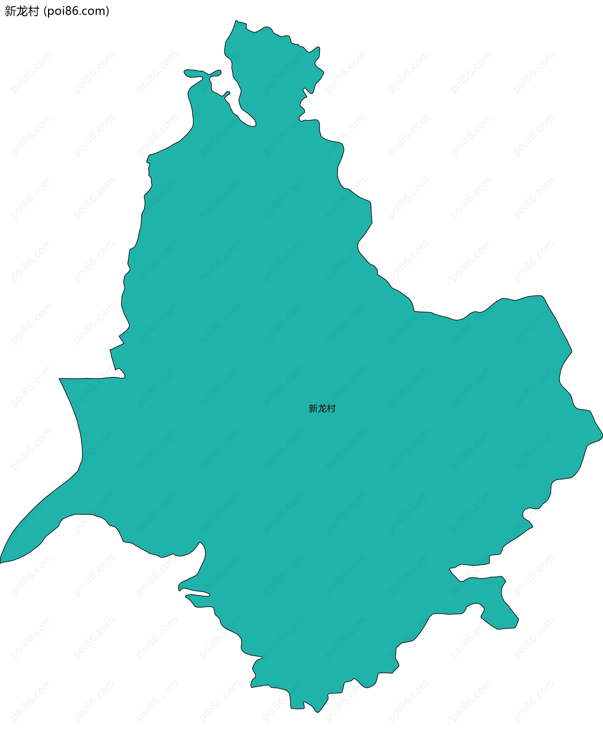 新龙村边界地图