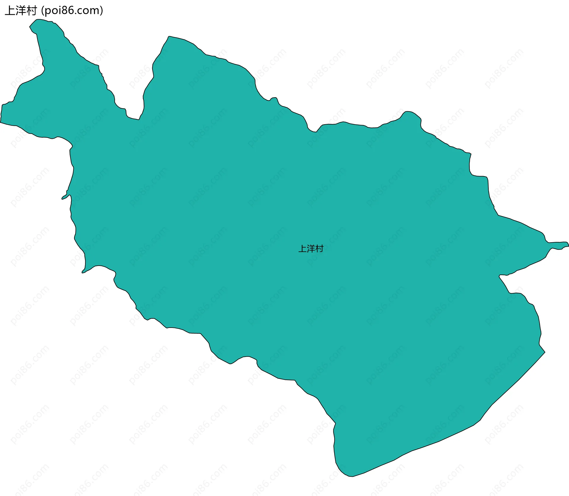 上洋村边界地图